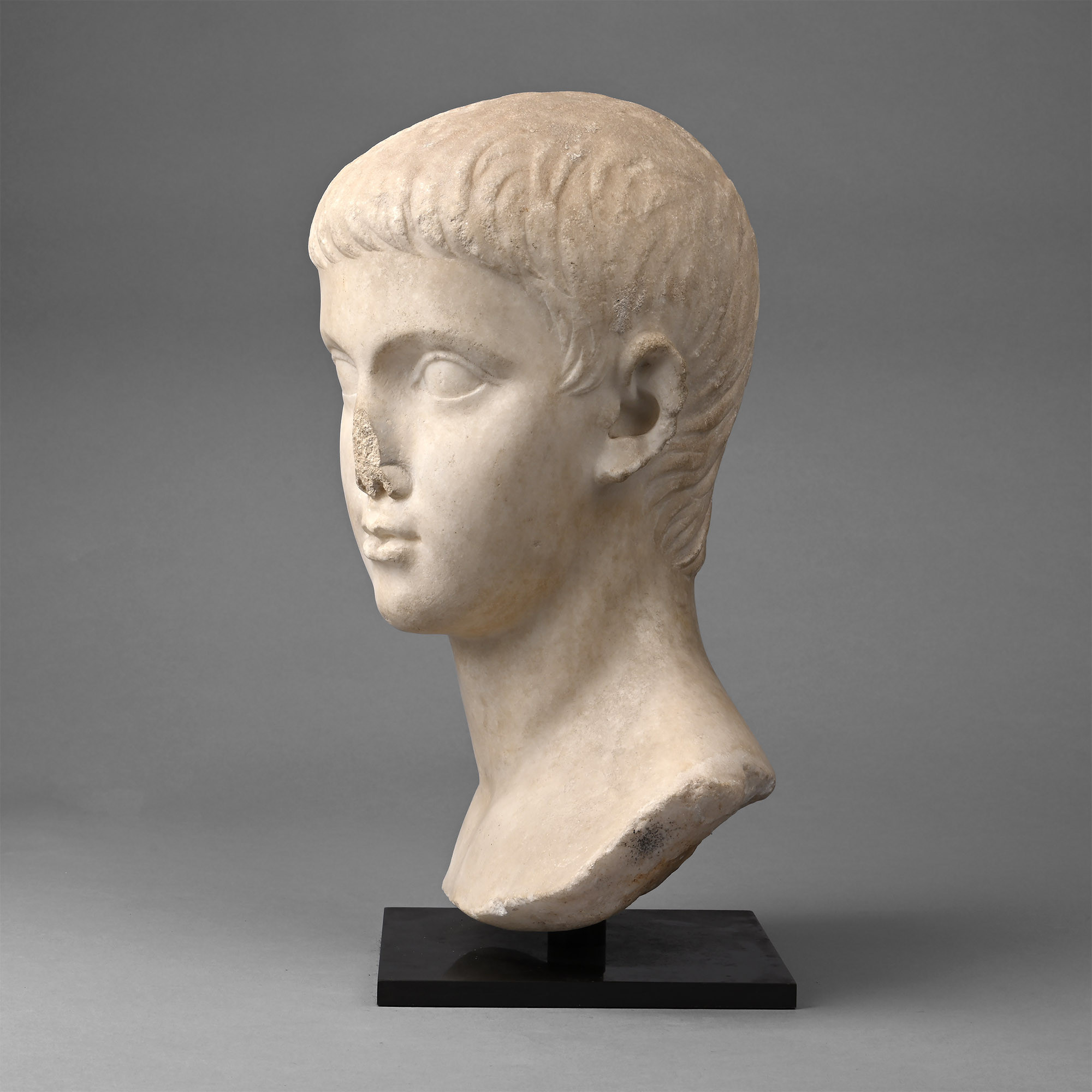 Roman Marble Portrait of Drusus the Younger