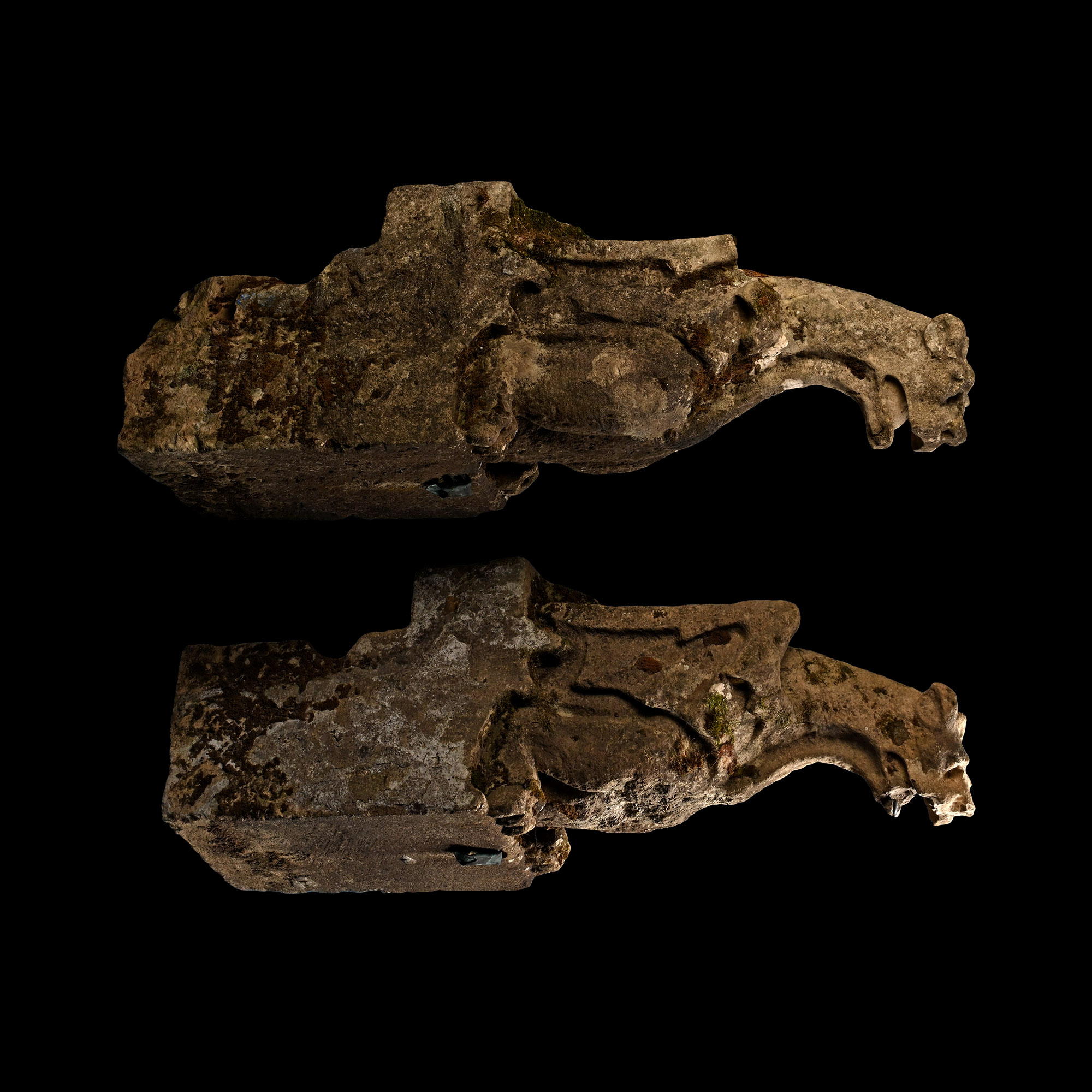 Large Medieval Stone Church Gargoyles