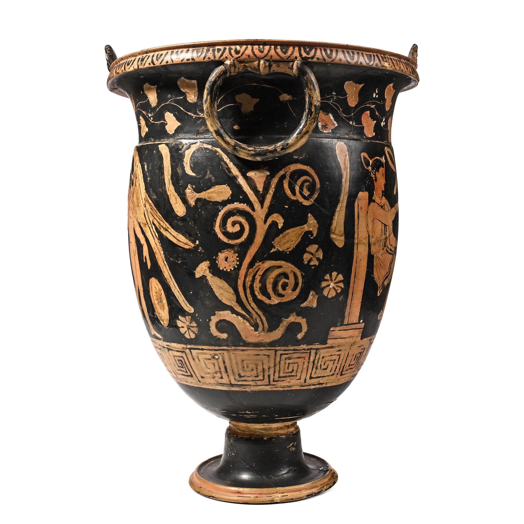 Greek Red-Figure Bell Krater with Eros