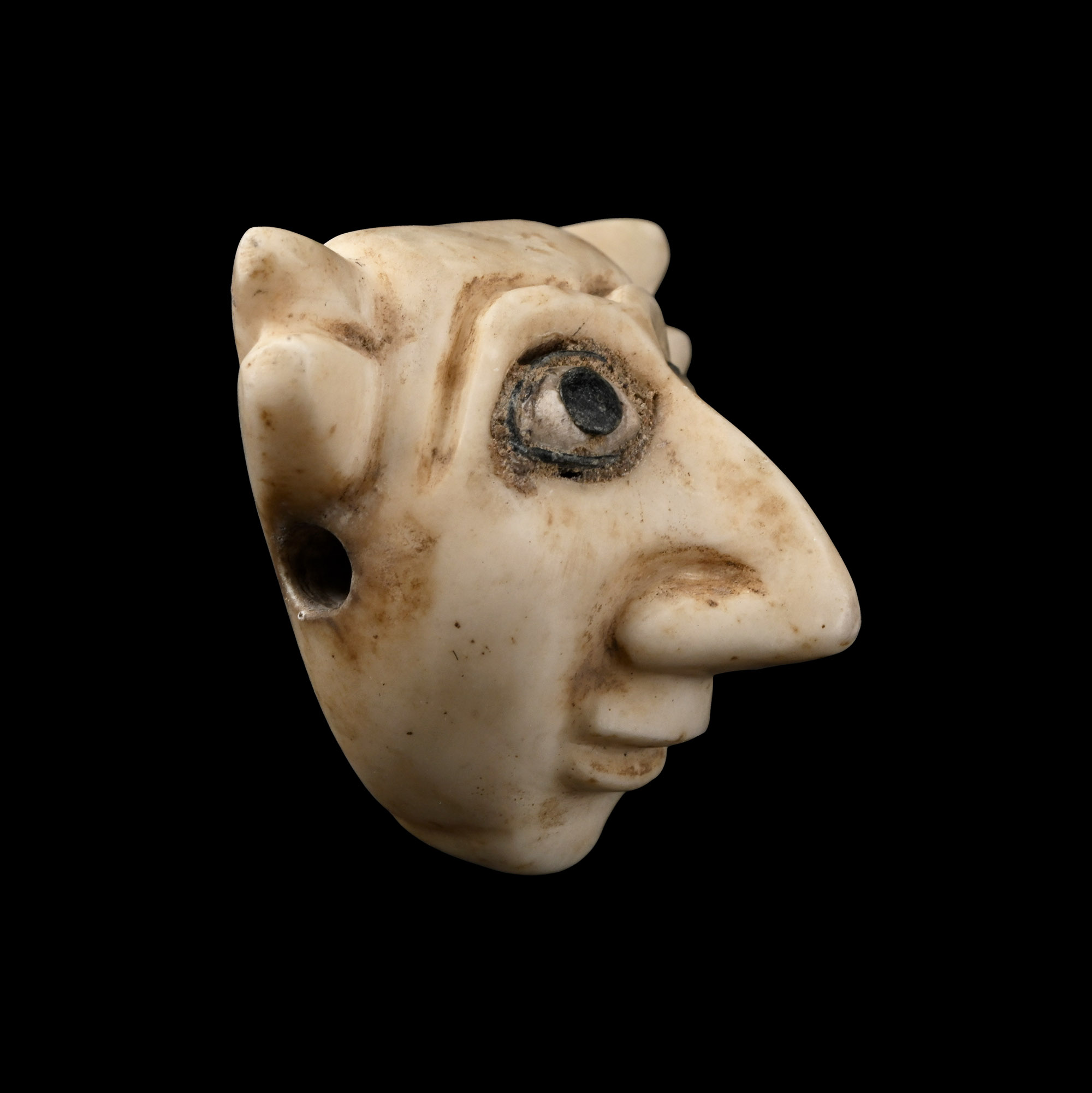 Sumerian Head with Inlaid Eyes