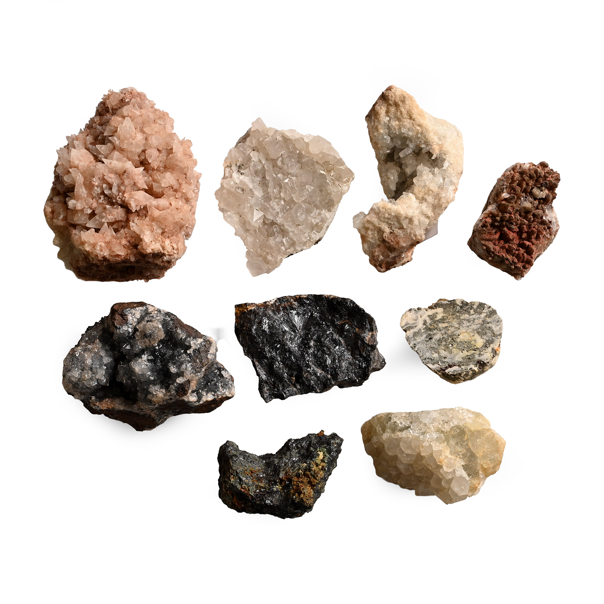 Mixed Cornwall and Somerset Crystal and Mineral Specimen Group