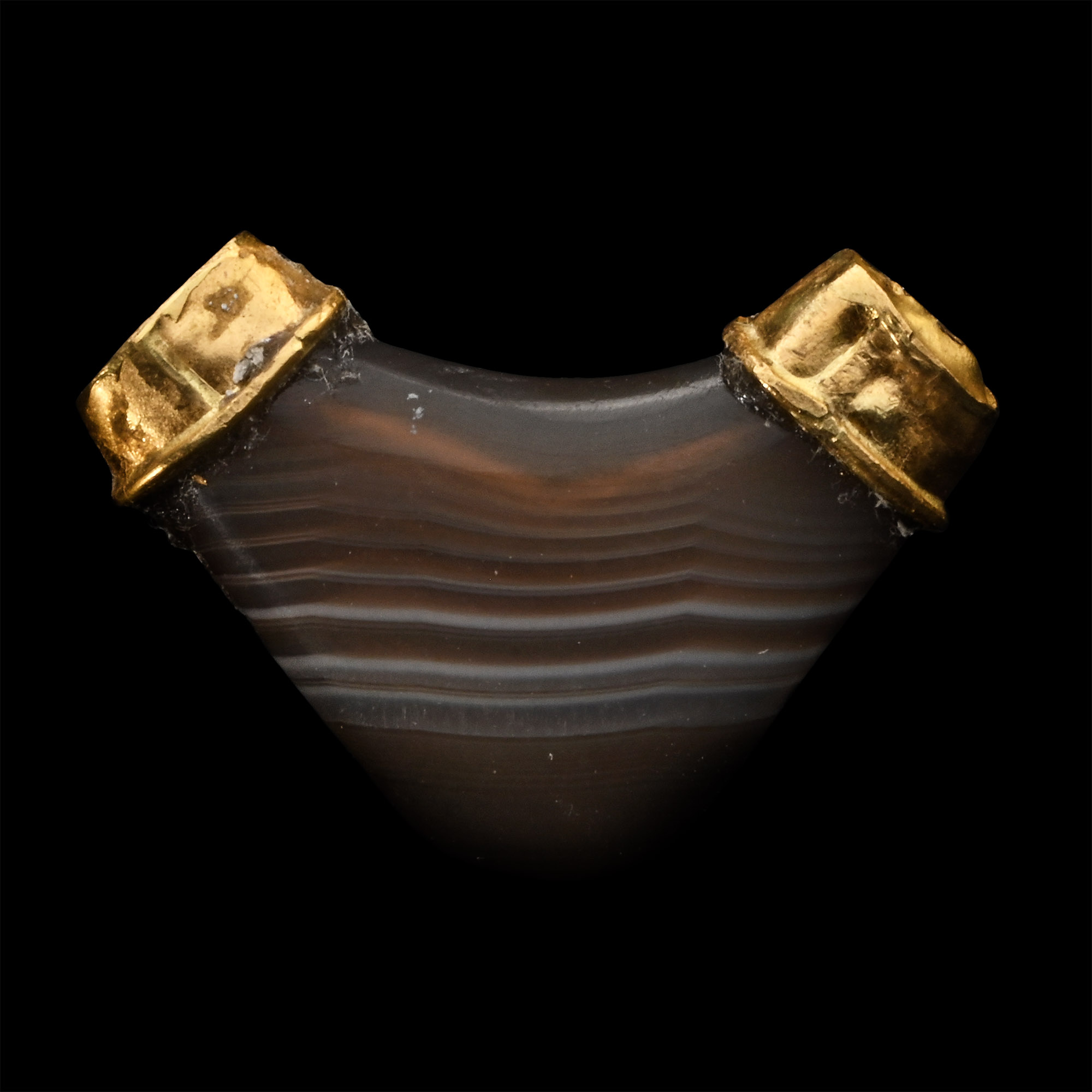 Achaemenid Banded Agate Elbow Bead