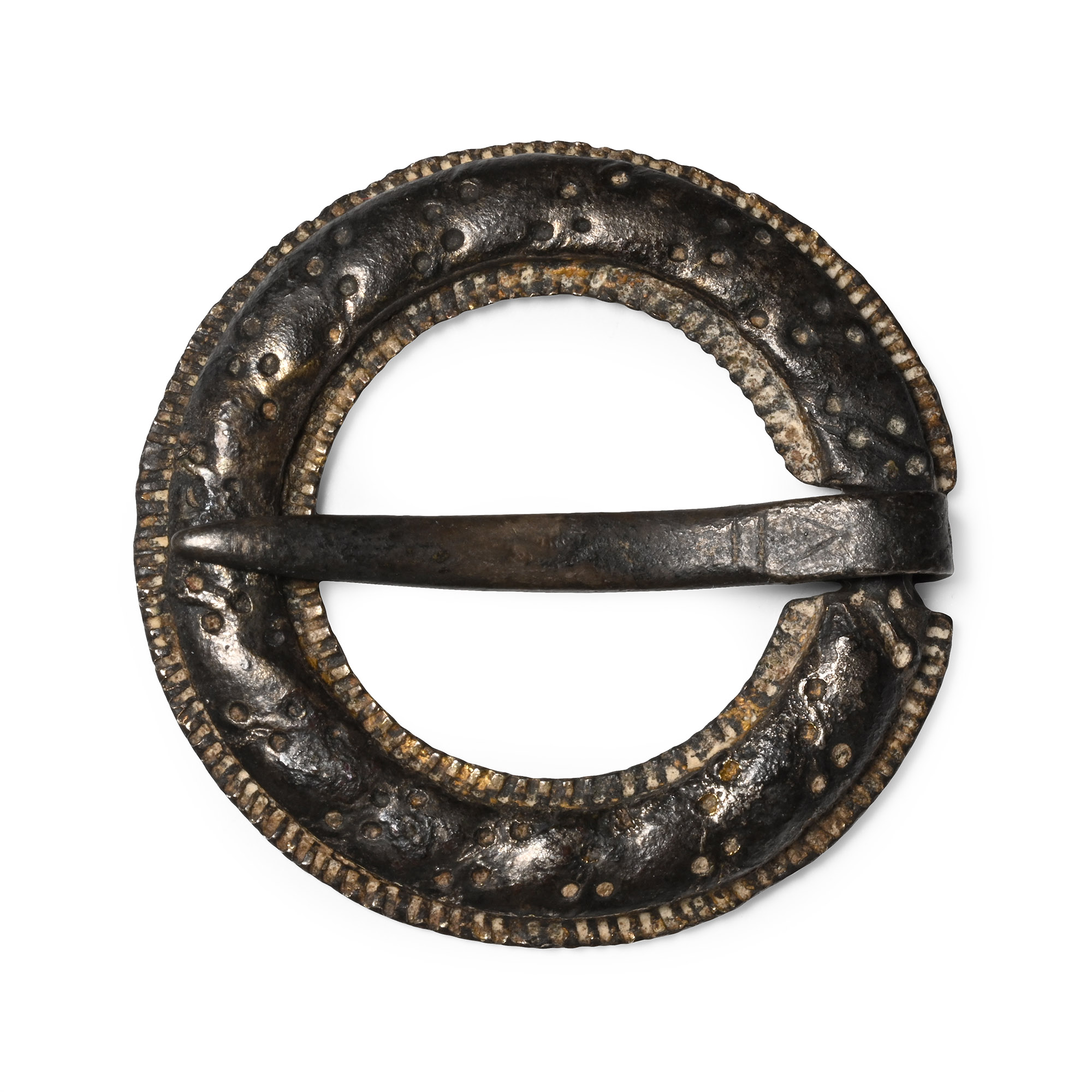 Medieval Silver-Gilt Annular Brooch