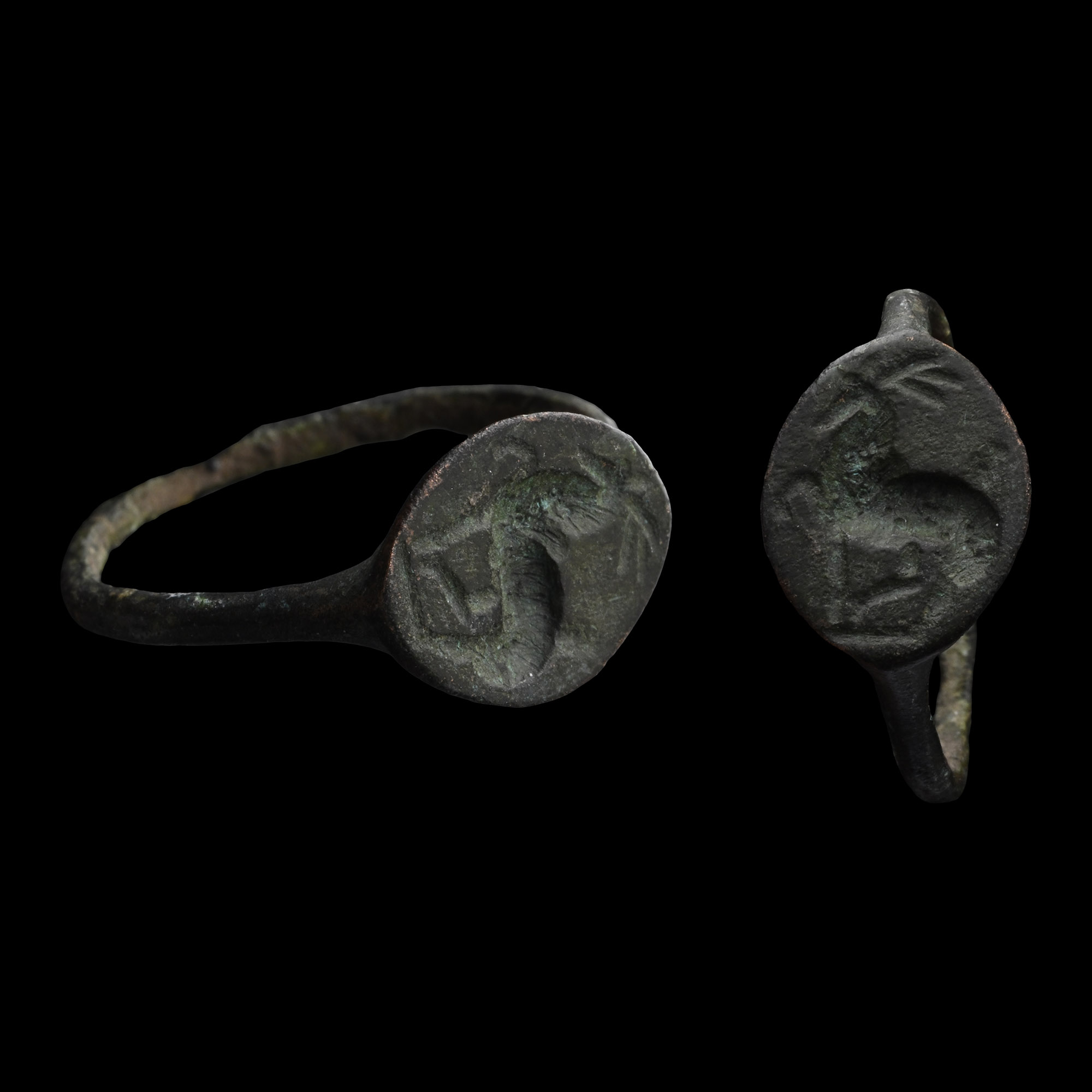 Greek Seal Ring with Advancing Horse