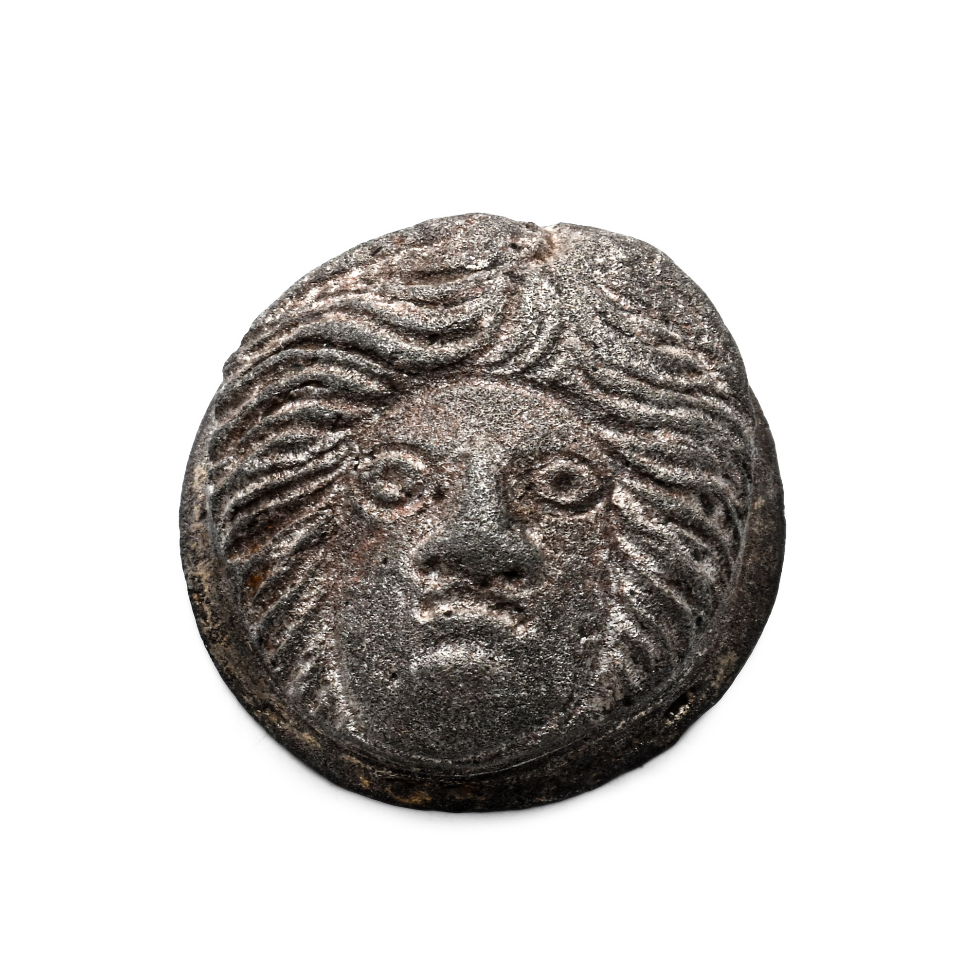 Roman Silver Appliqué with Head of Medusa