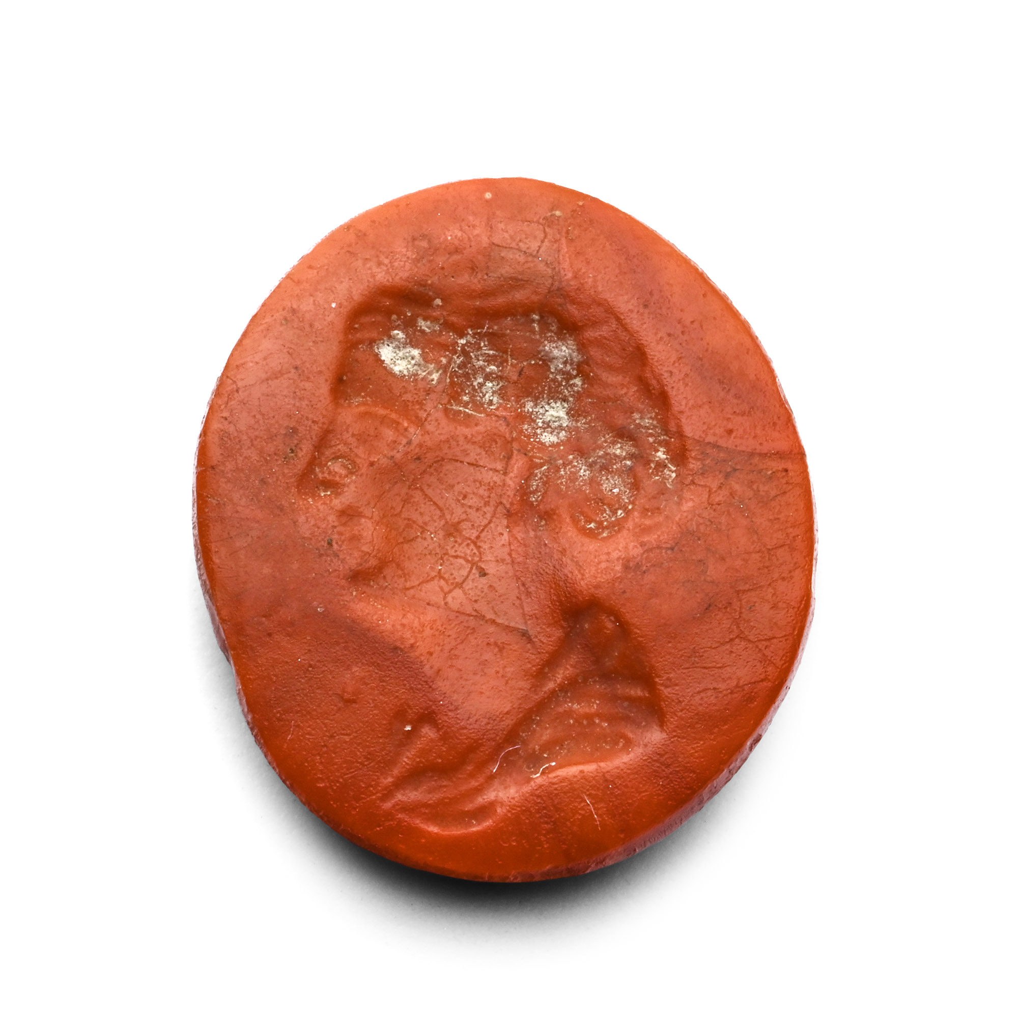Roman Jasper Gemstone with Female Bust