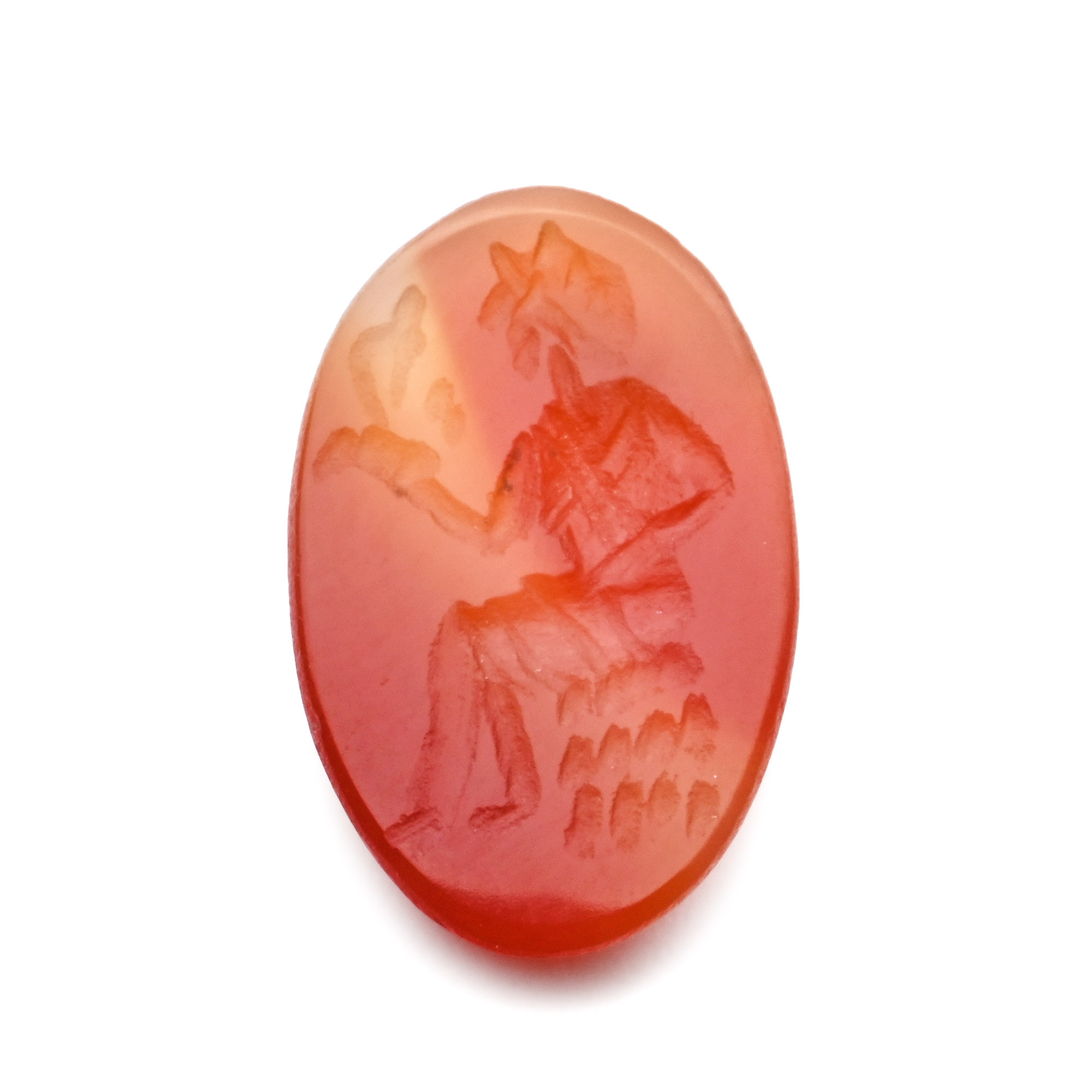 Roman Carnelian Gemstone with the God Jupiter