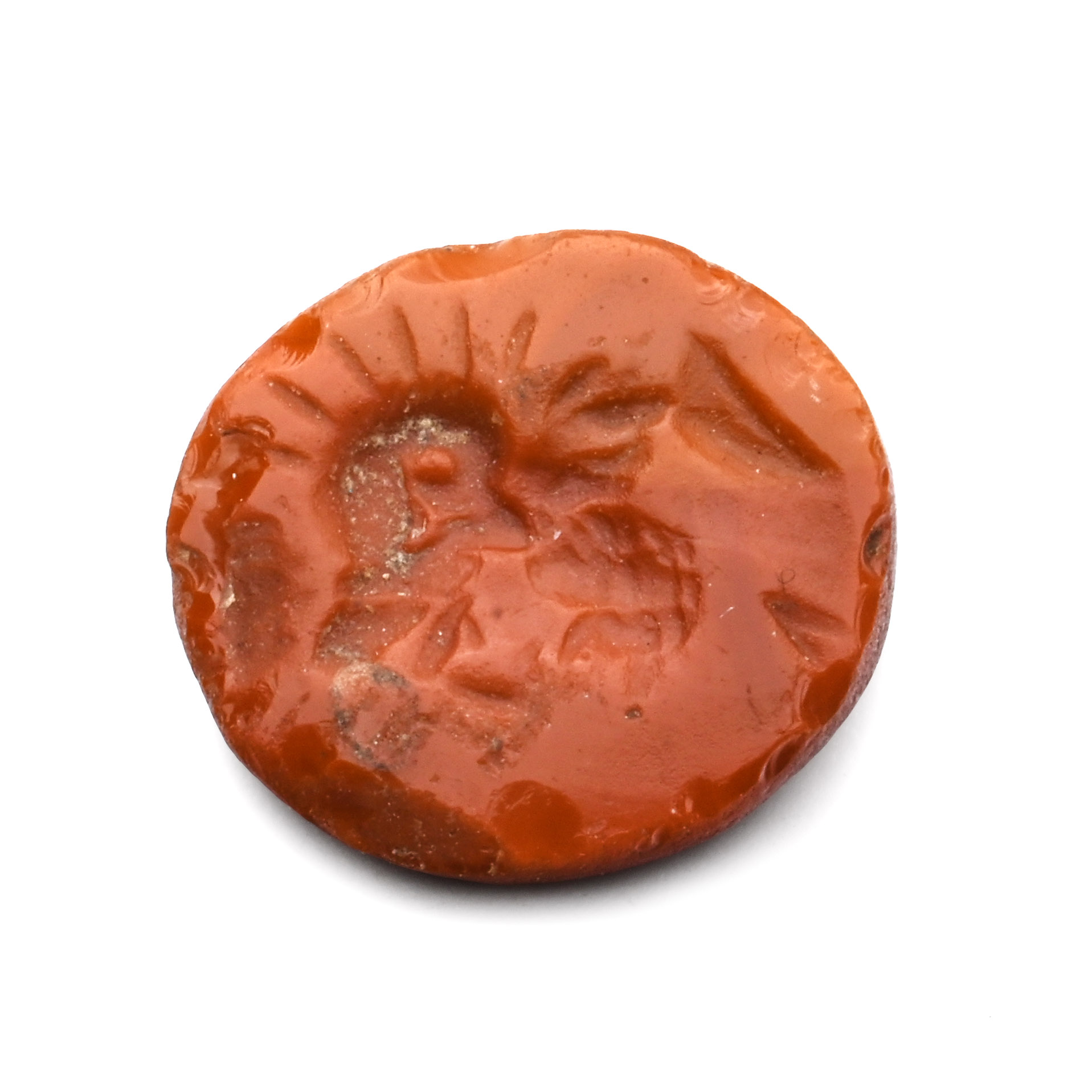 Roman Jasper Gemstone with Helmetted Bust