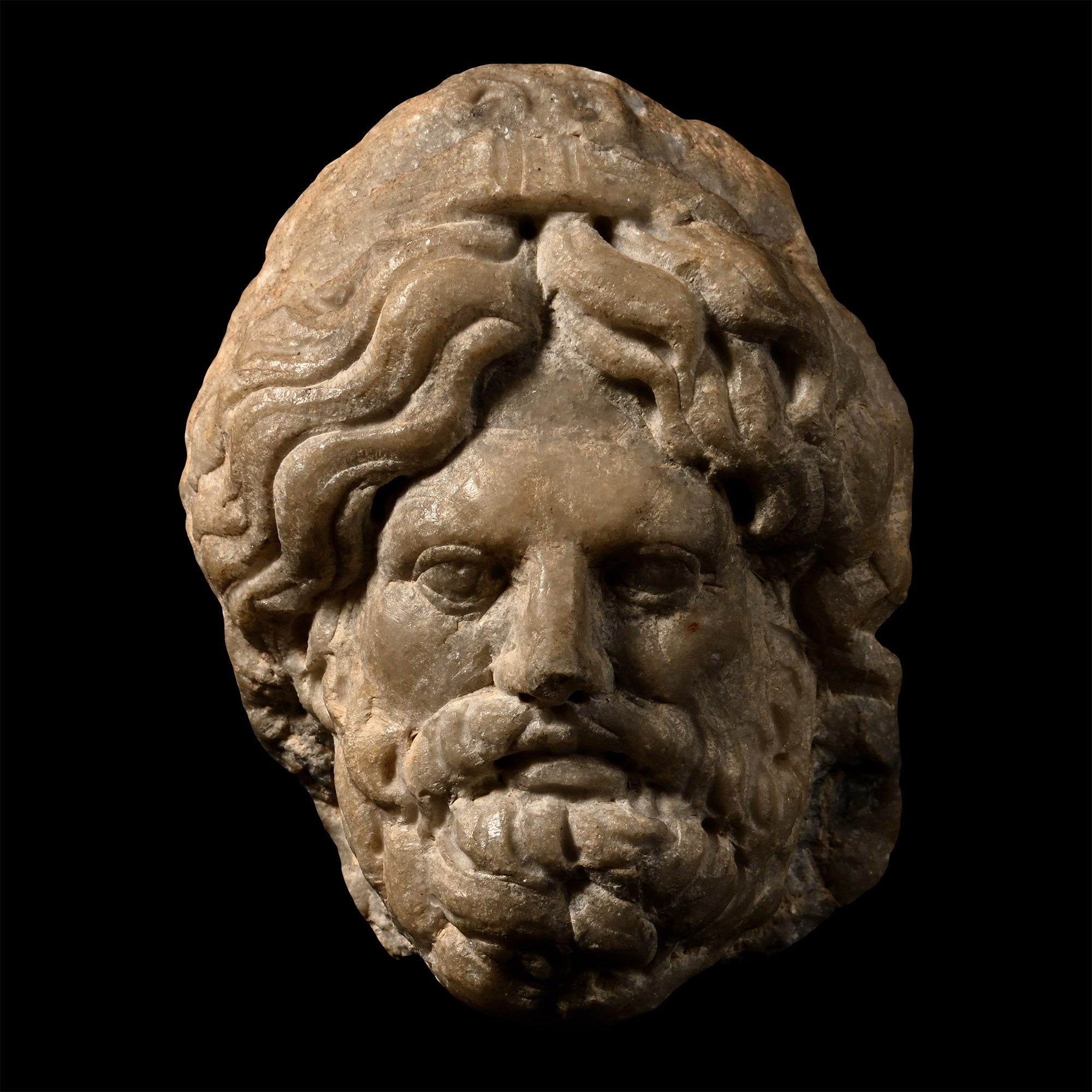 Roman Marble Head of Jupiter