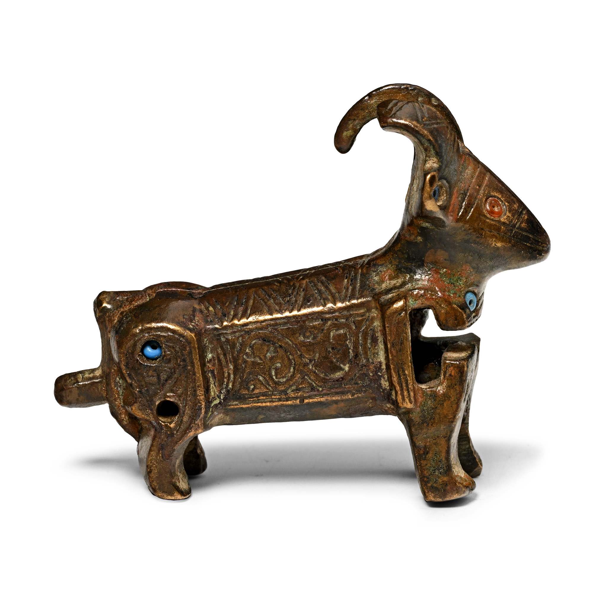 Seljuk Bronze Padlock in the form of a Goat