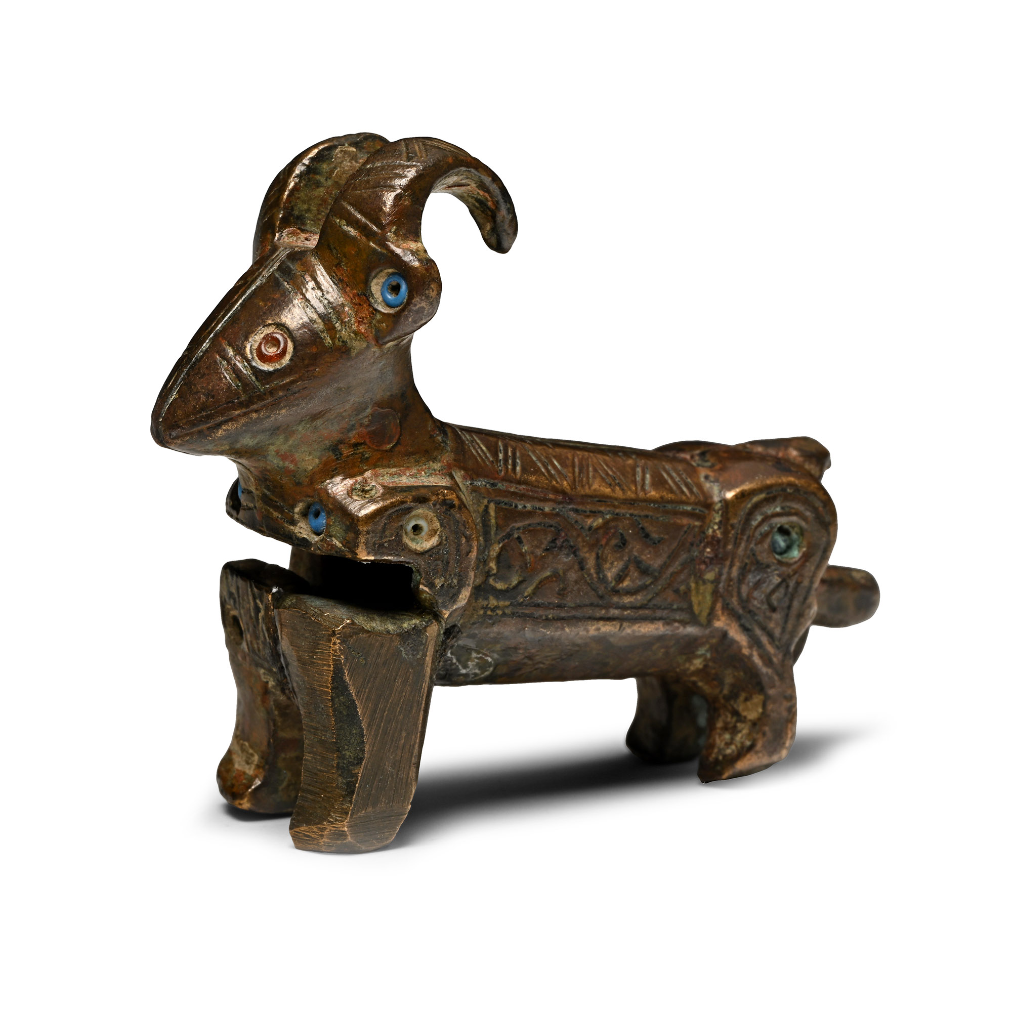 Seljuk Bronze Padlock in the form of a Goat