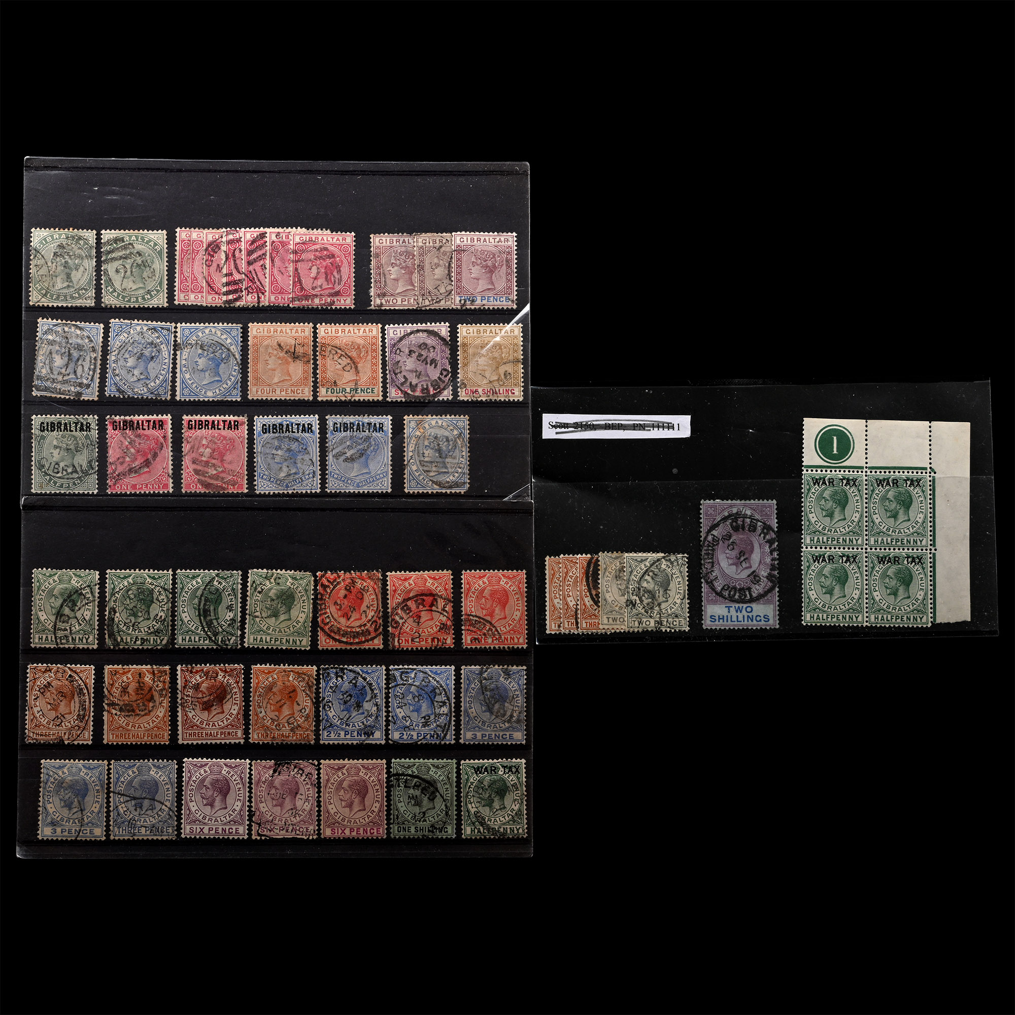 GIBRALTAR - QV & EVII Stamp Group