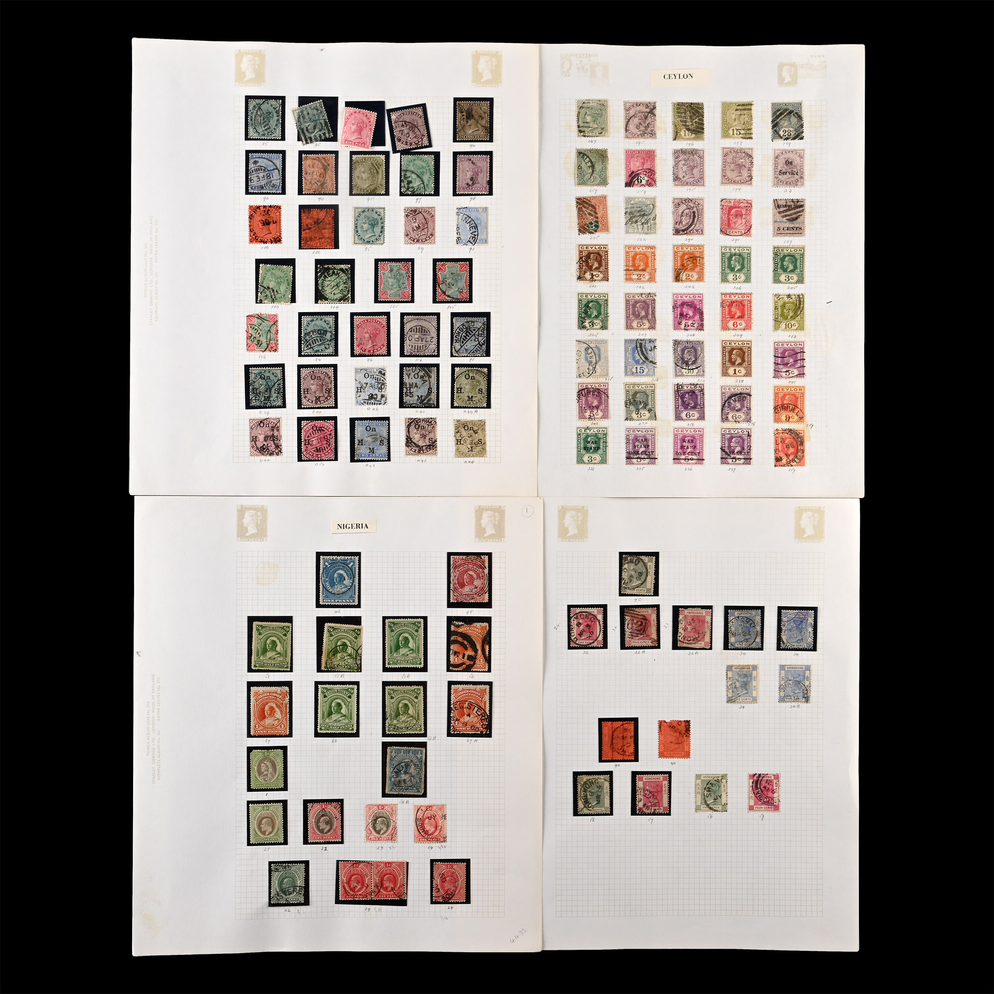 Mixed Group of World Stamps on Album Leaves