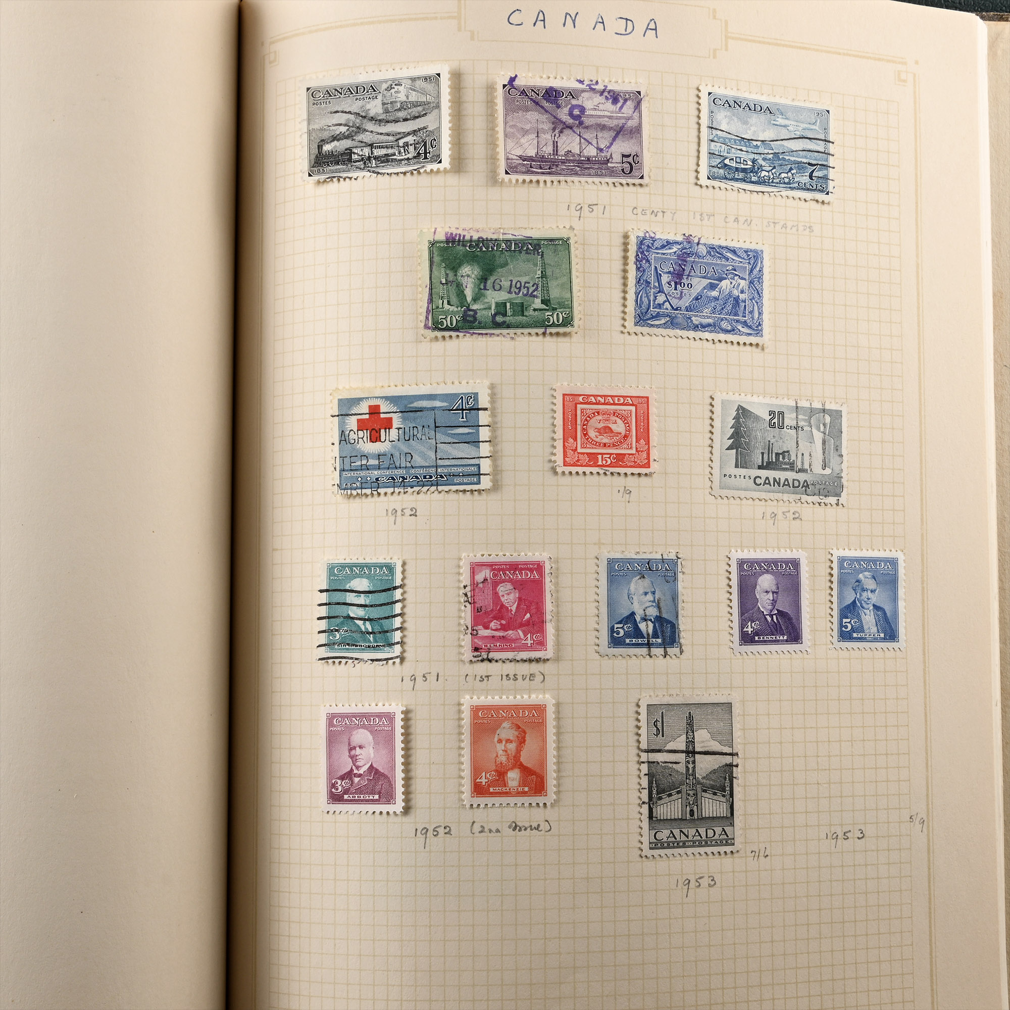 Mixed Group of Canadian Stamps in Albums