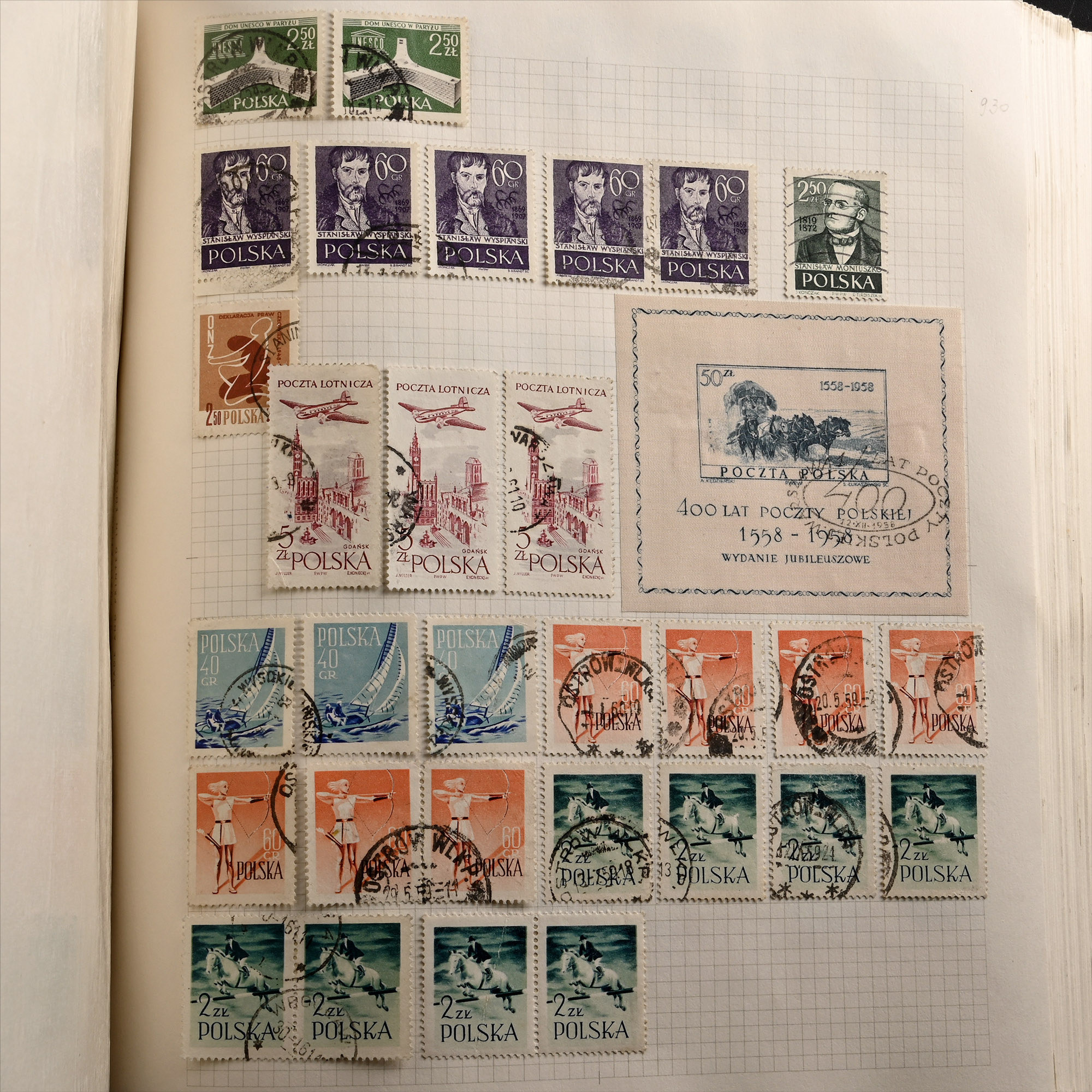 Mixed Group of Stamp Albums Mostly Poland and Great Britain