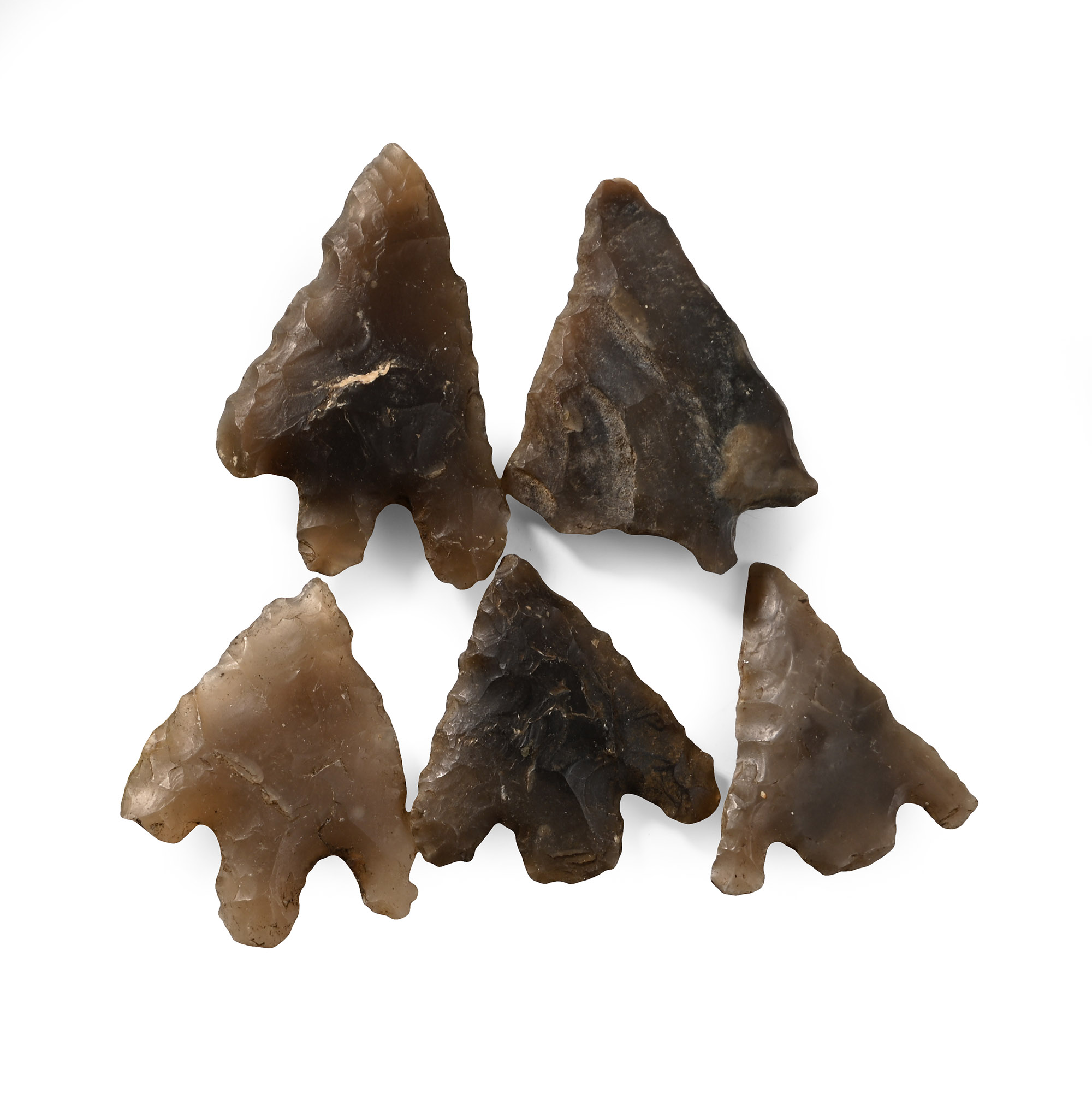 Farnham Stone Age Knapped Flint Arrowhead Collection