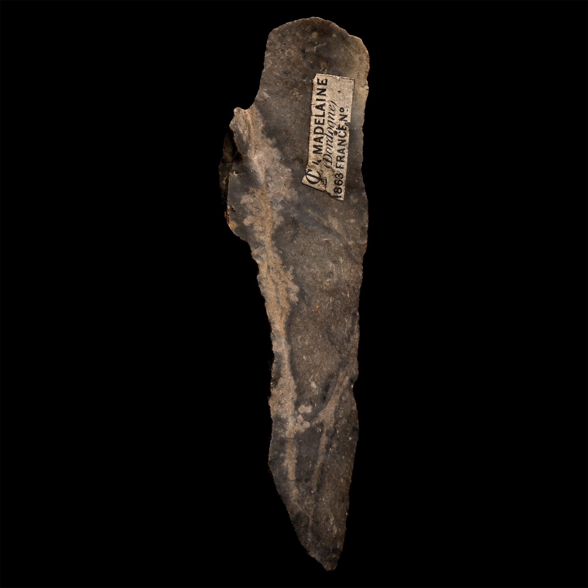 Edouard Latet - La Madelaine Stone Age Knife with Label
