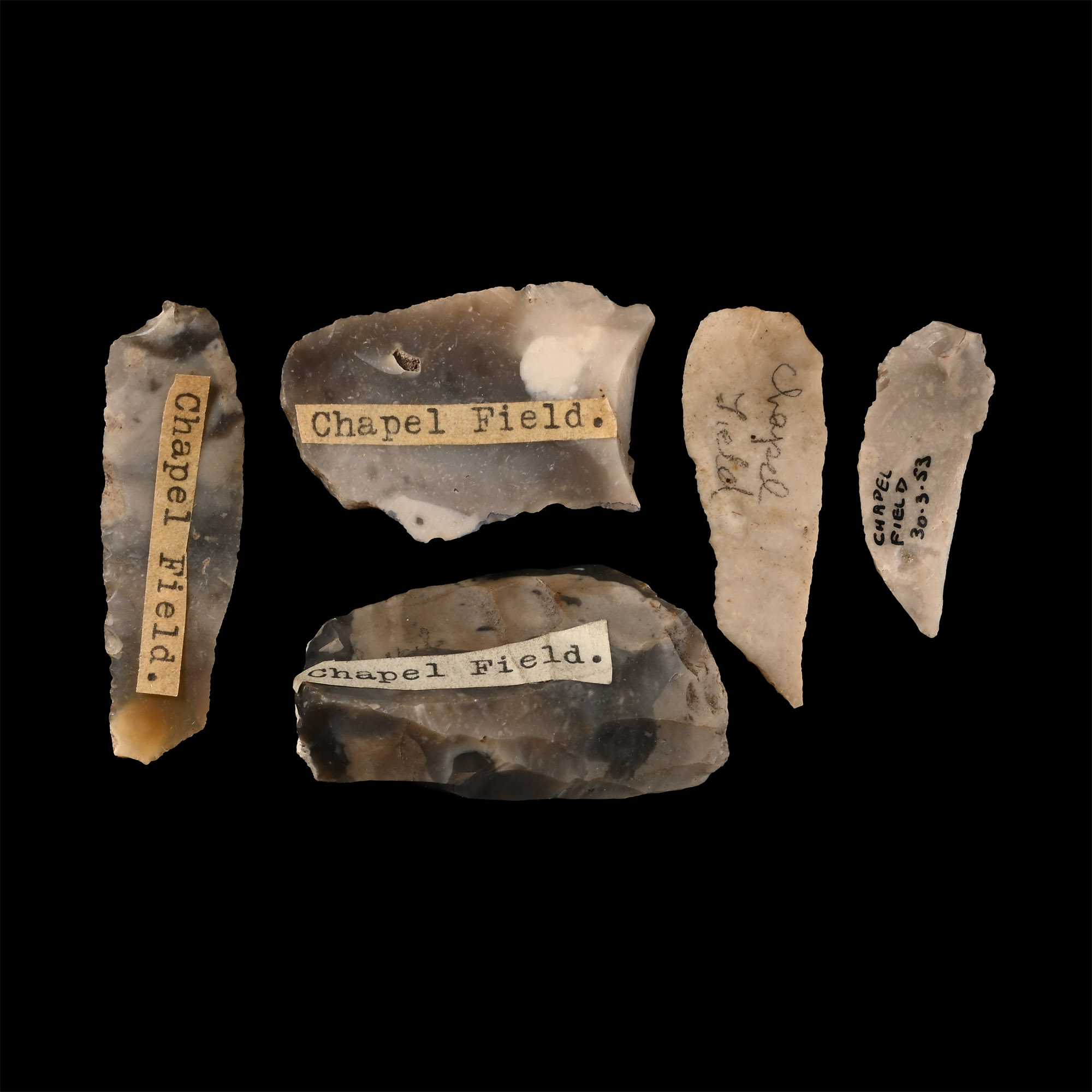 Farnham Capel Field Stone Age Knapped Flint Tool Collection