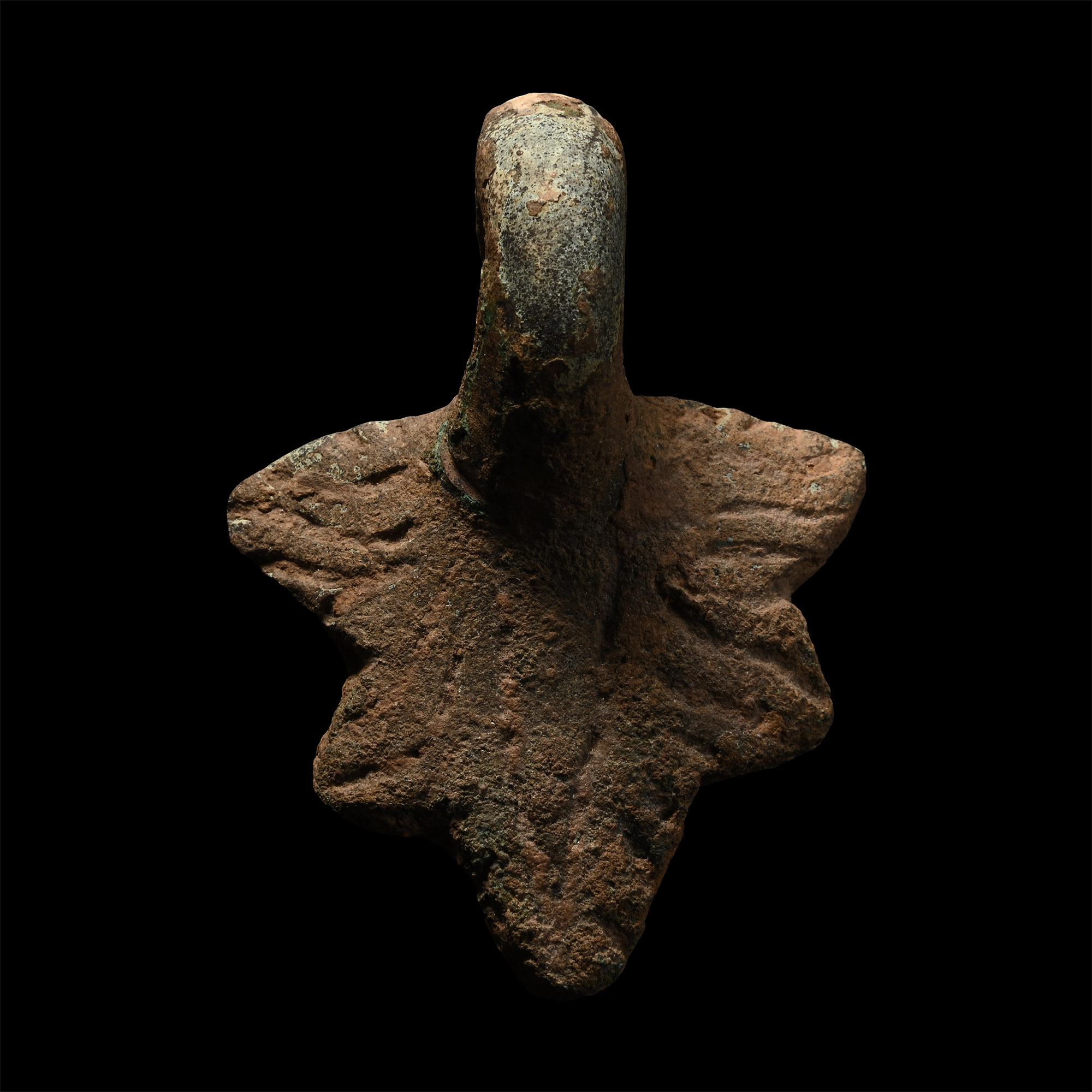 Roman Bronze Vessel Mount with Swan's Head