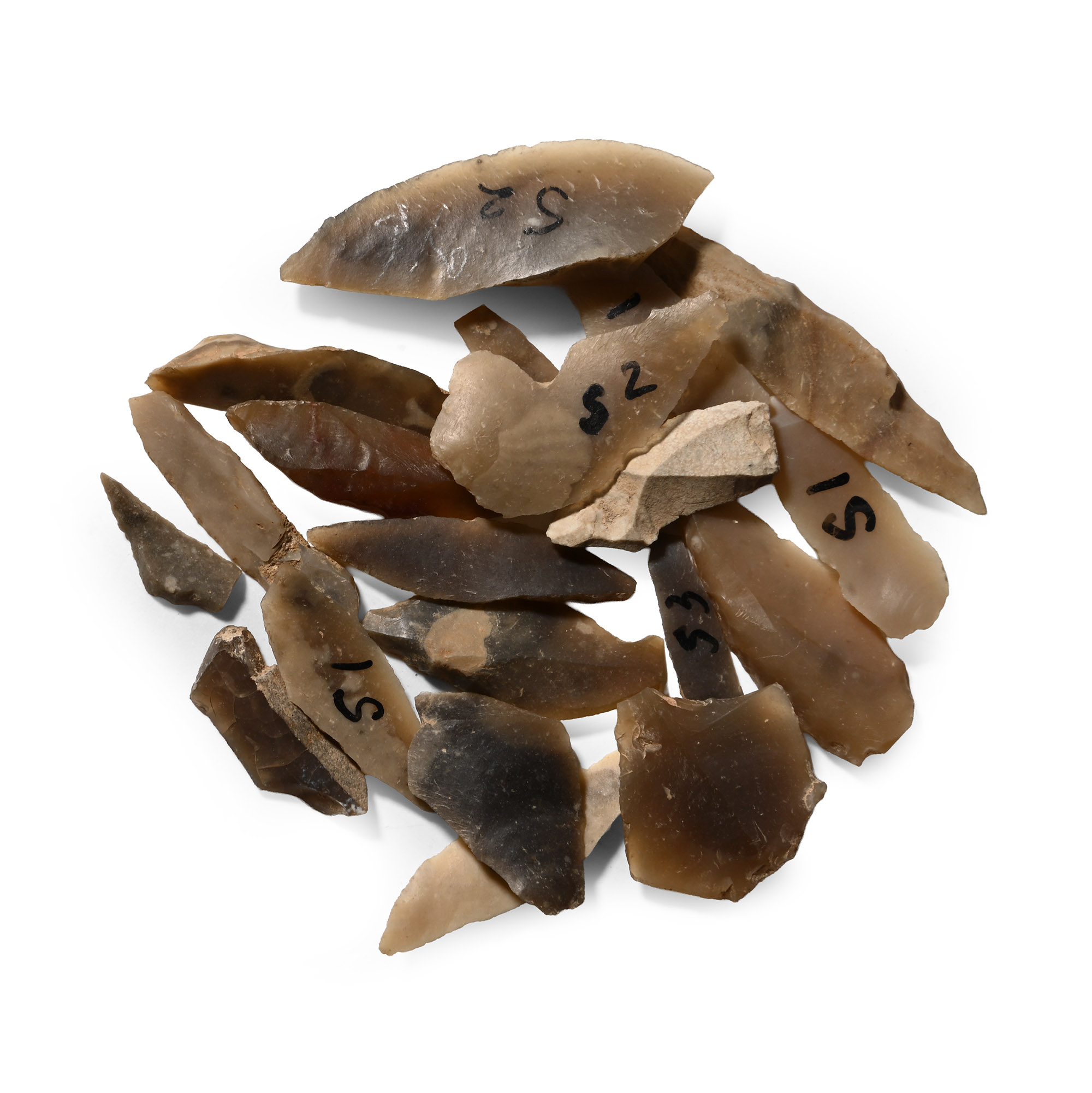Farnham Stone Age Knapped Flint 'Micro-Burins' Collection