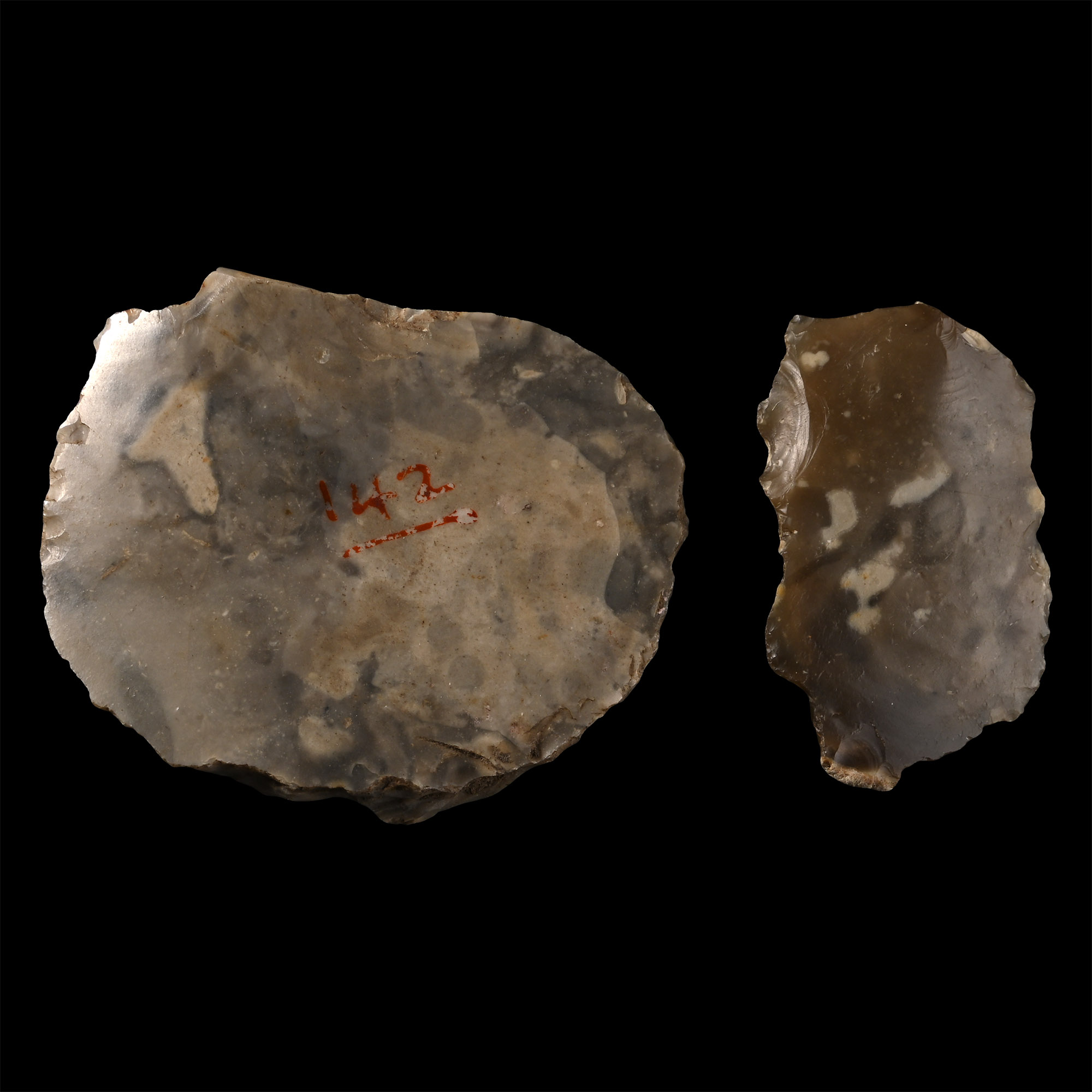 Farnham Stone Age Knapped Flint Scraper Group