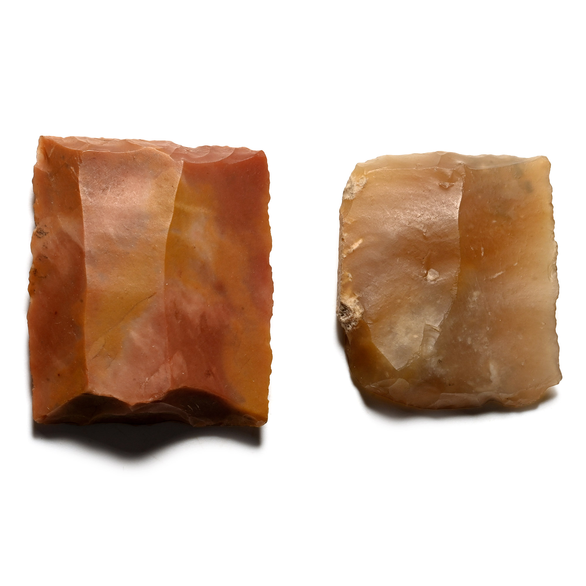 Fawcett Collection French Stone Age Knapped Chert and Flint Blades with Fawcett Monograms