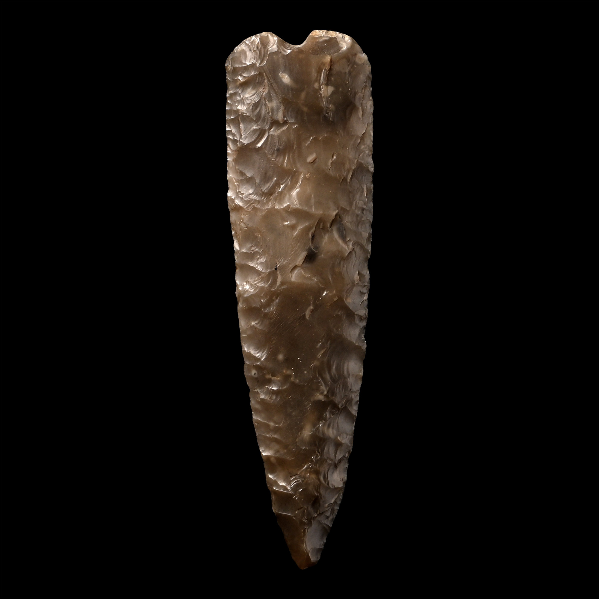 Fawcett Collection Danish Stone Age Knapped Flint Lanceolate Dagger Blade with Fawcett Monogram