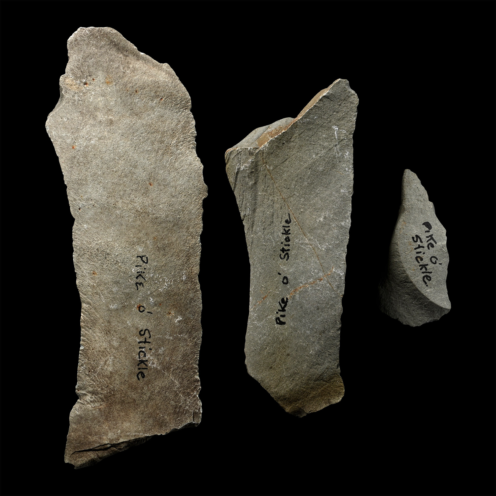 Stone Age Sickle Blade Group Each Marked 'Pike O' Stickle'