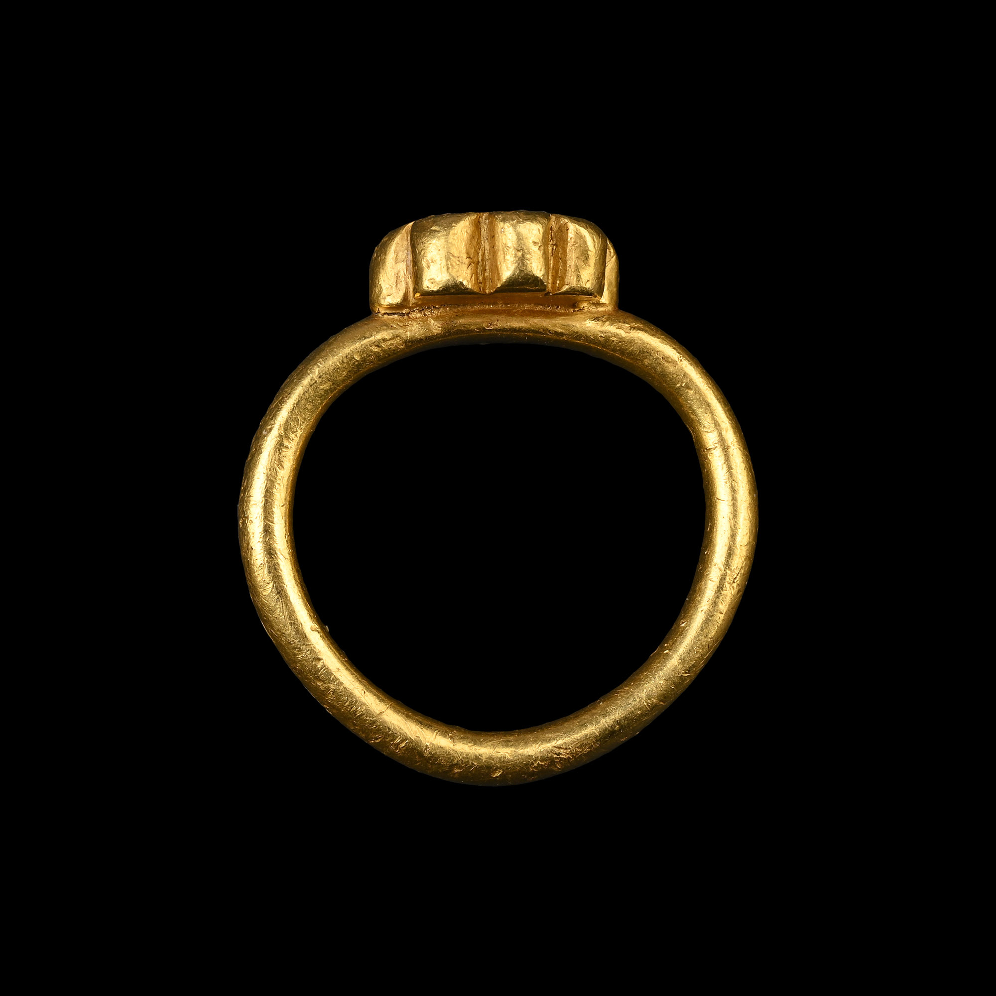Heavy Byzantine Gold Ring with Monogram