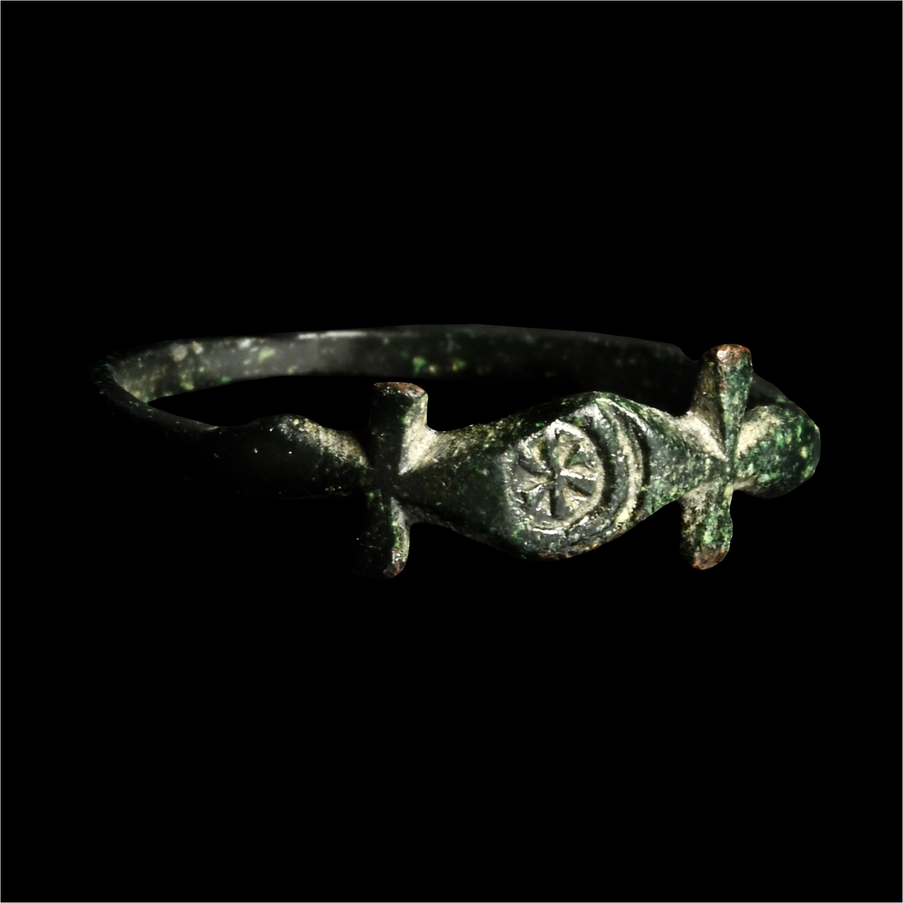 Byzantine Bronze Ring with Christogram