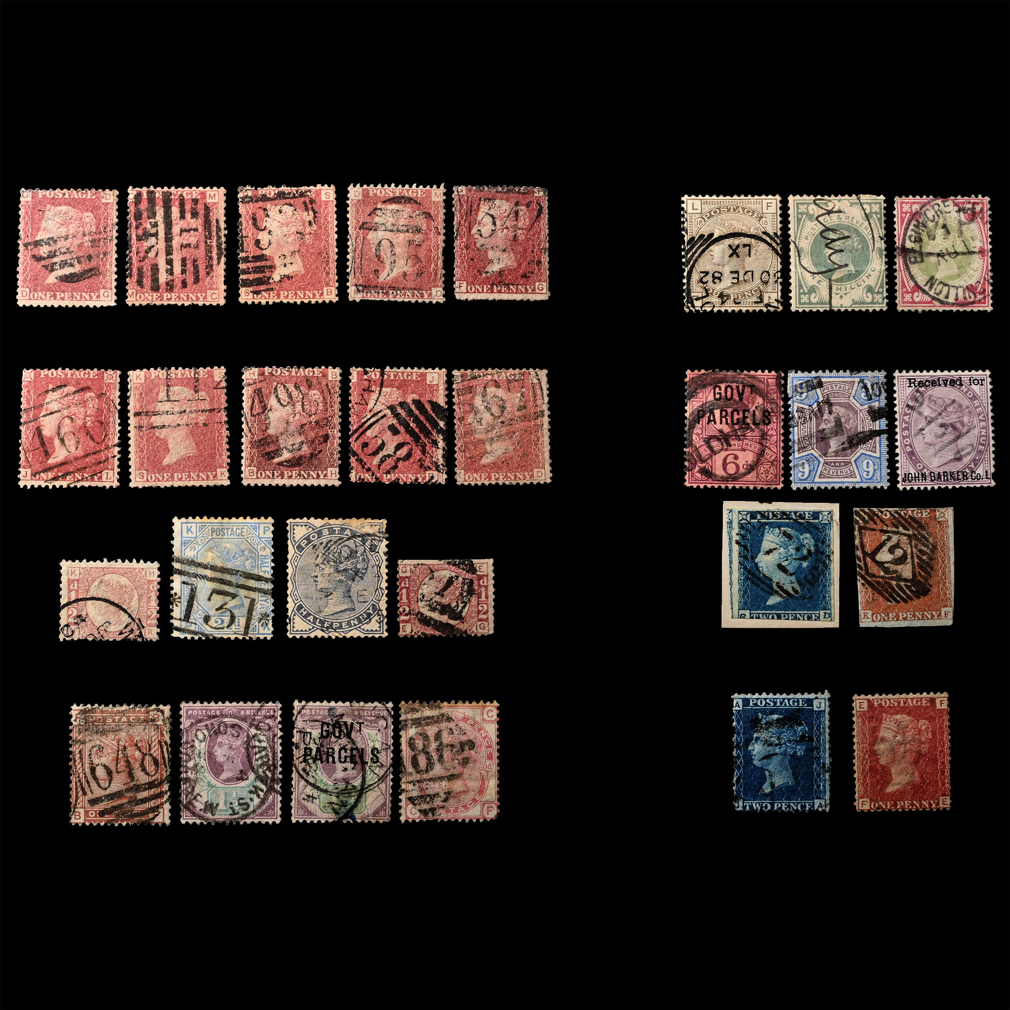 Great Britain Victorian Postage Stamp Group
