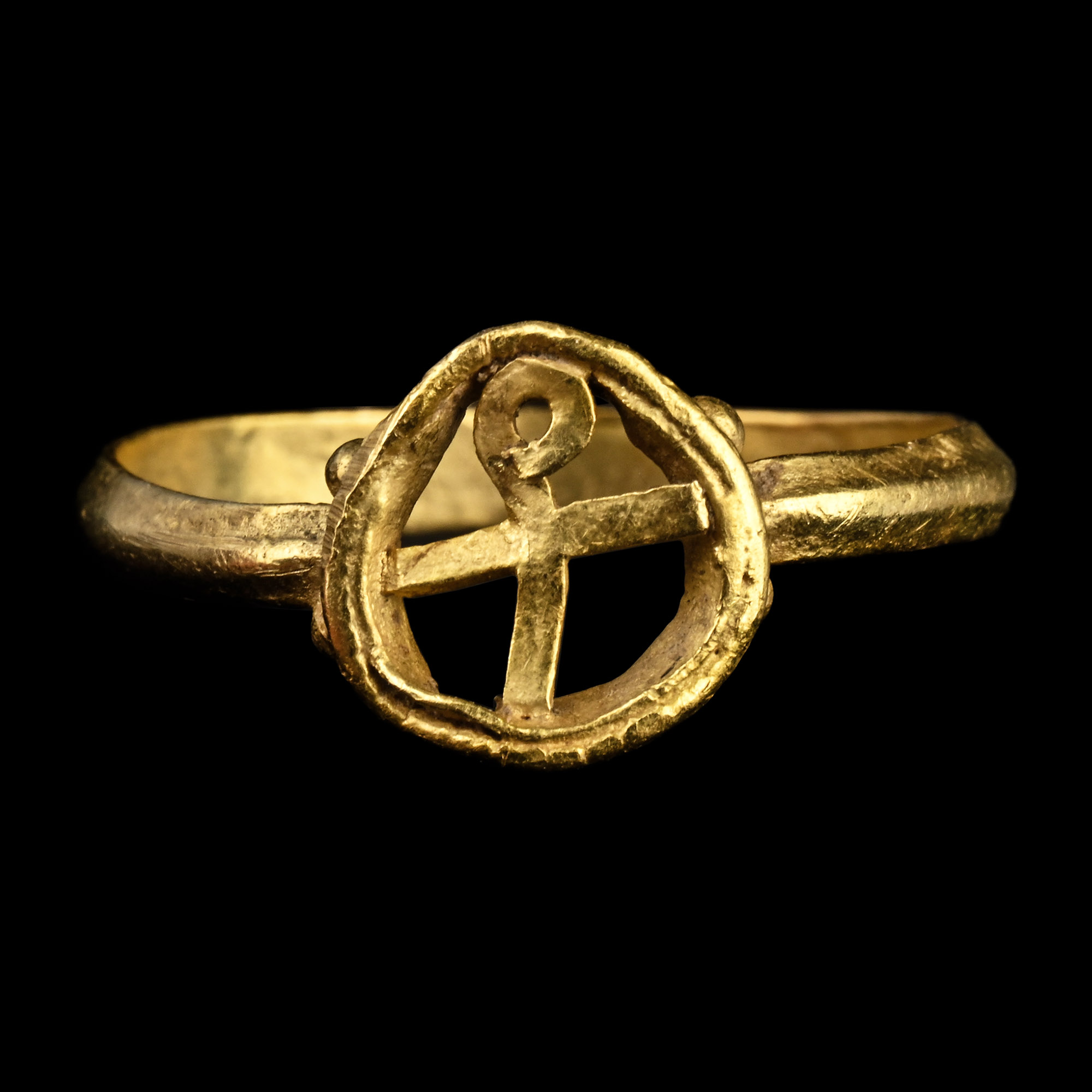 Byzantine Gold Ring with Openwork Monogram