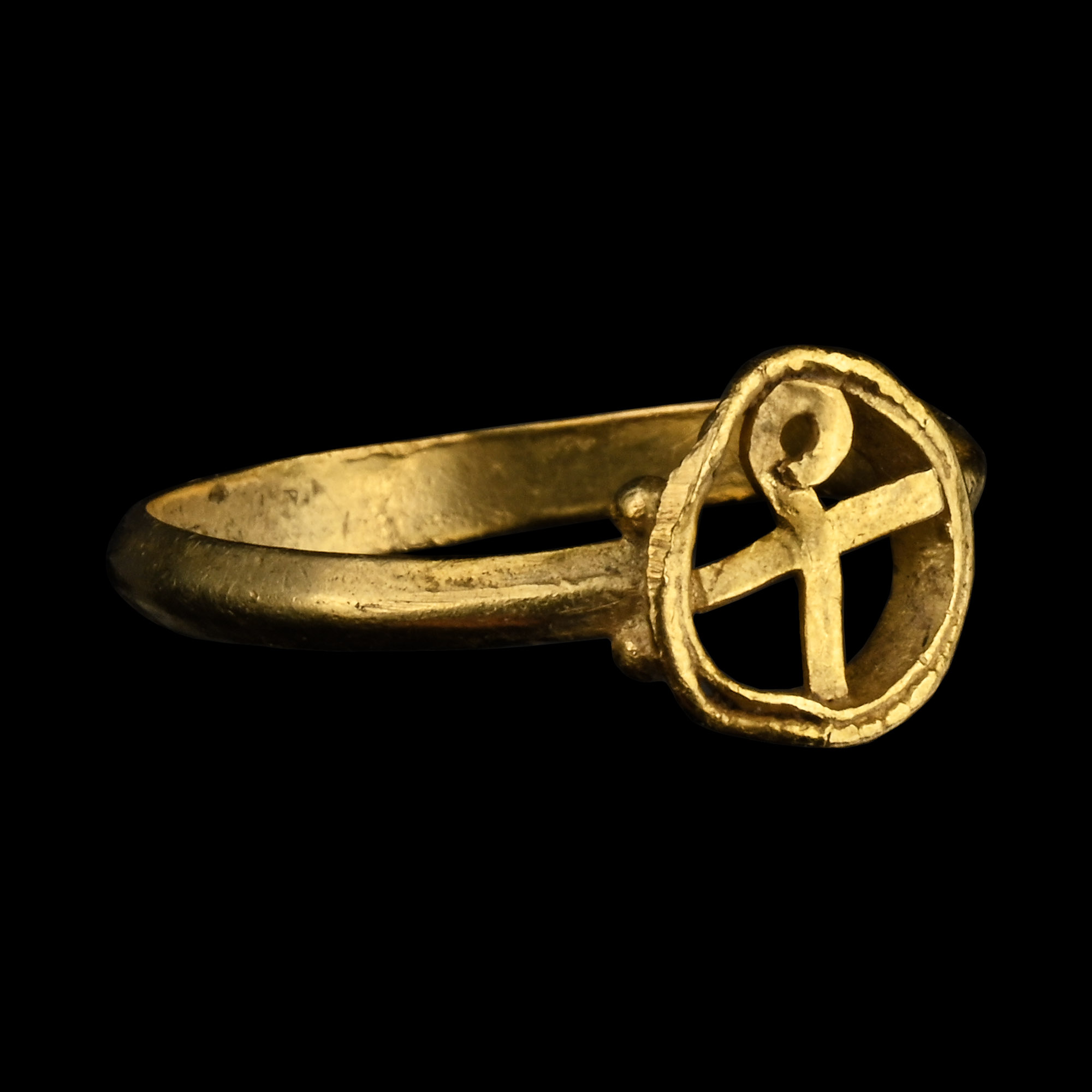 Byzantine Gold Ring with Openwork Monogram