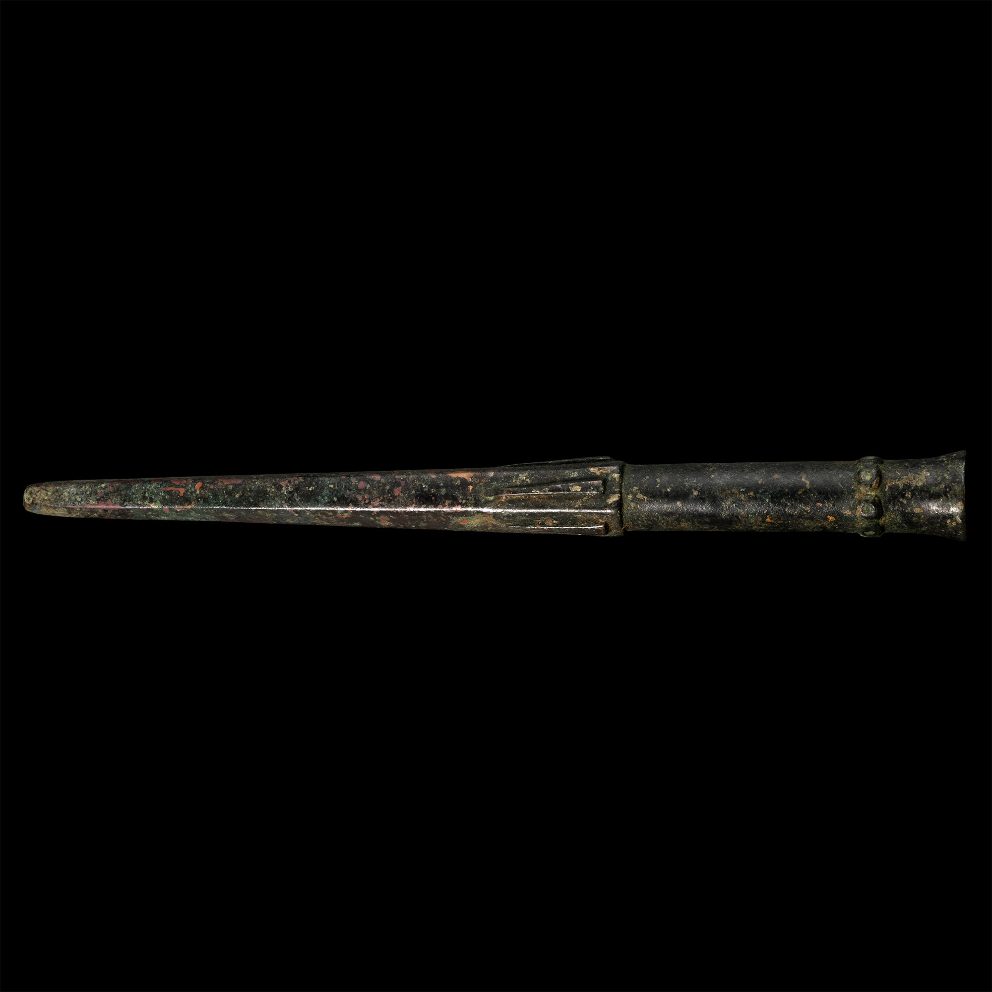 Western Asiatic Bronze Decorated Spear Butt
