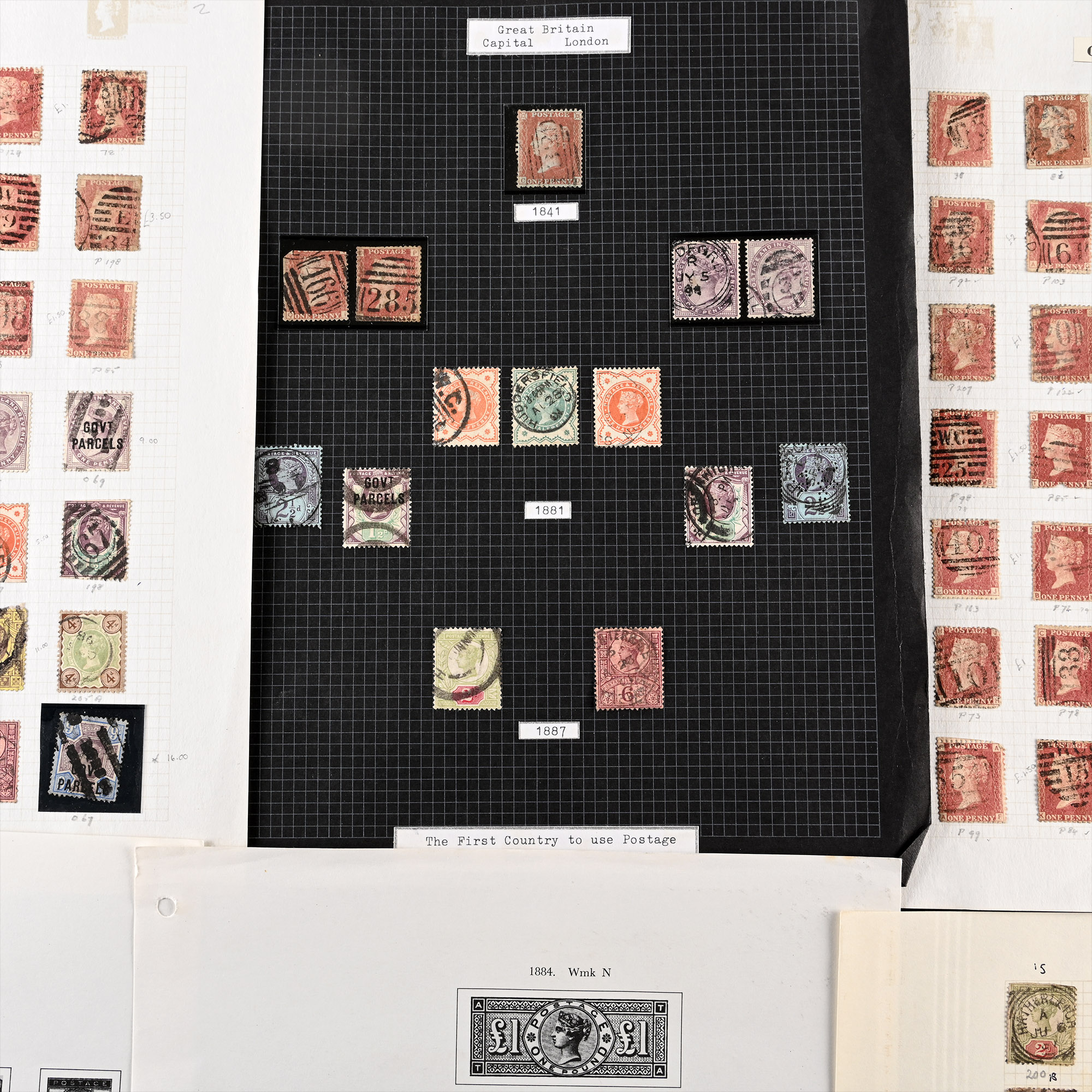 Great Britain Queen Victoria and Other Stamp Album Pages