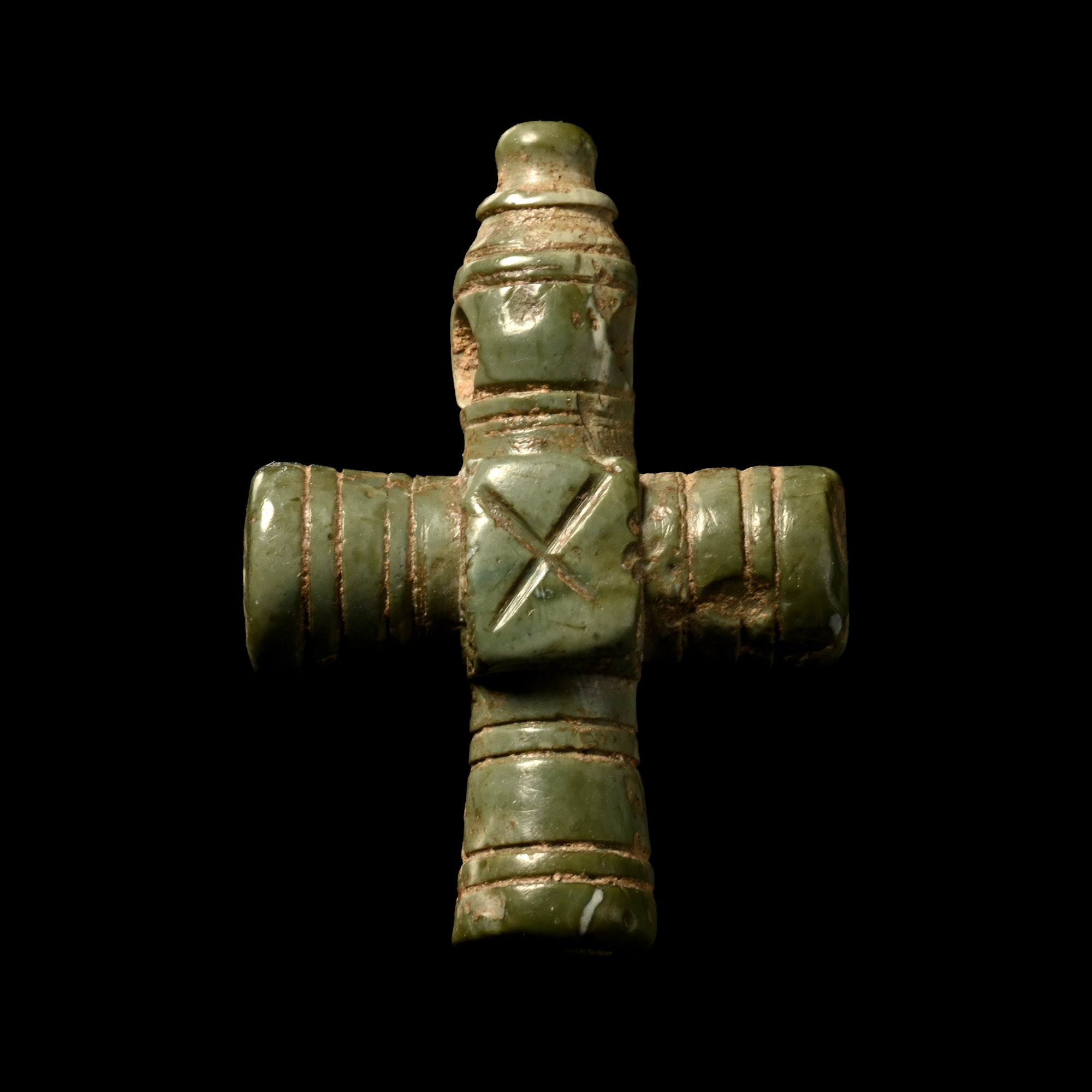 Byzantine Stone Cross Pendant