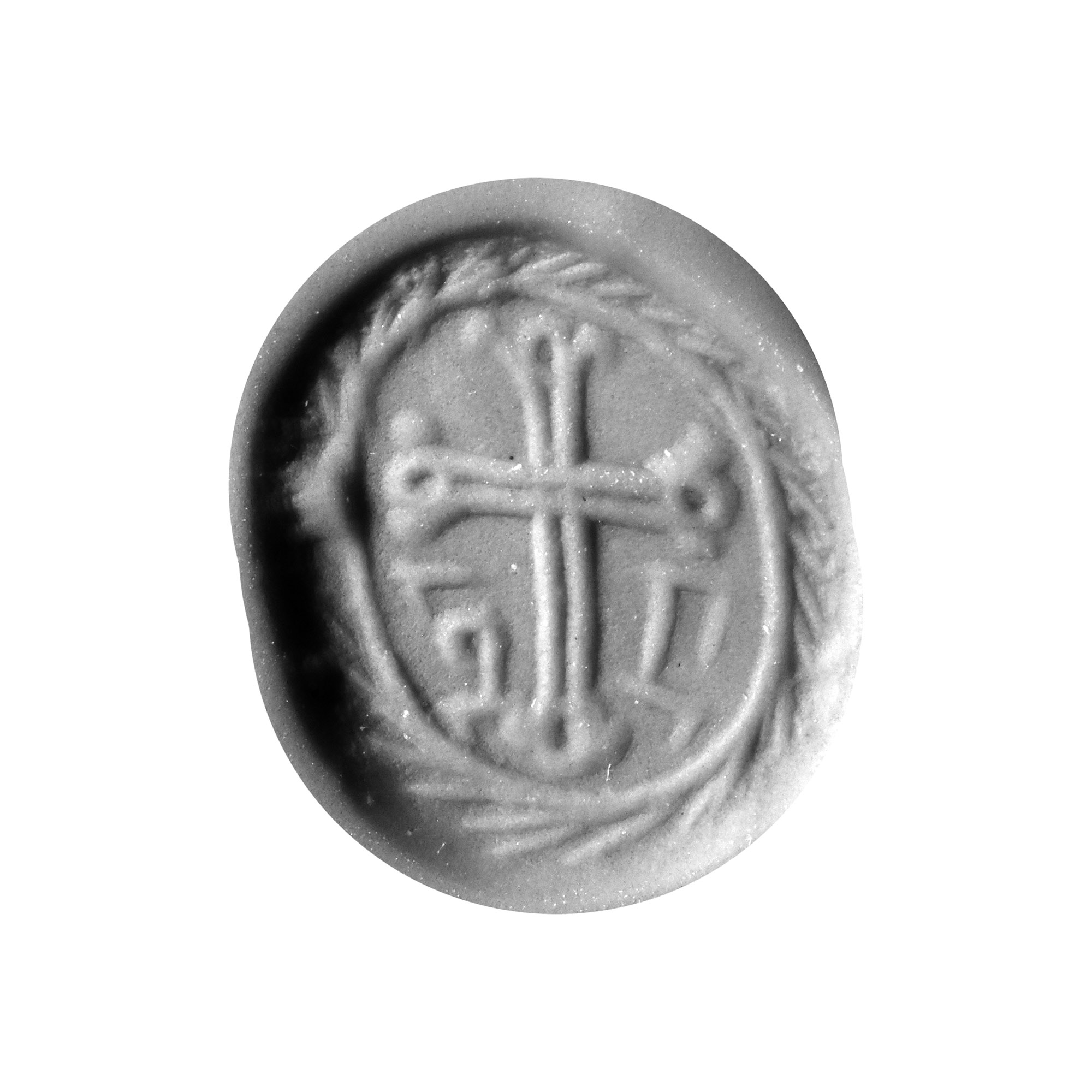 Byzantine Rock Crystal Pendant Seal with Engraved Cross
