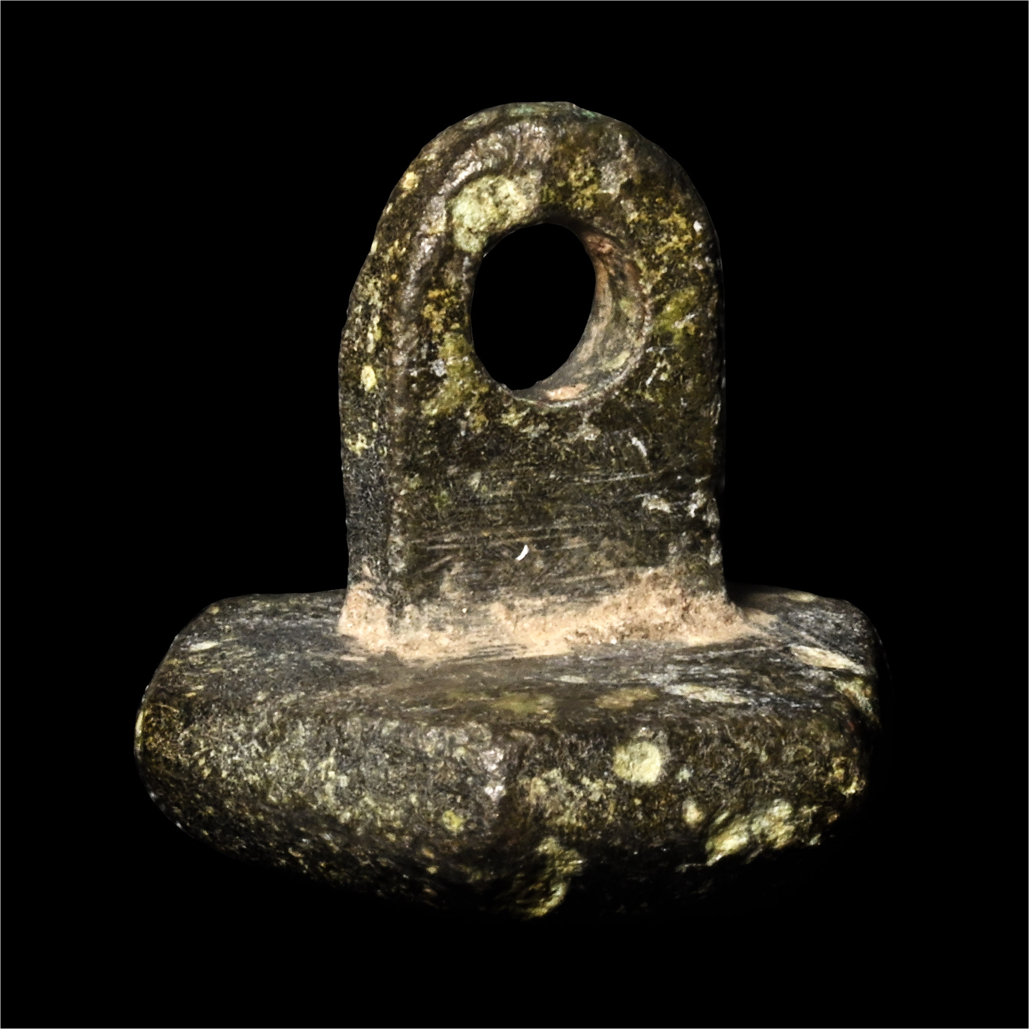 Byzantine Bronze Stamp Seal with Monogram