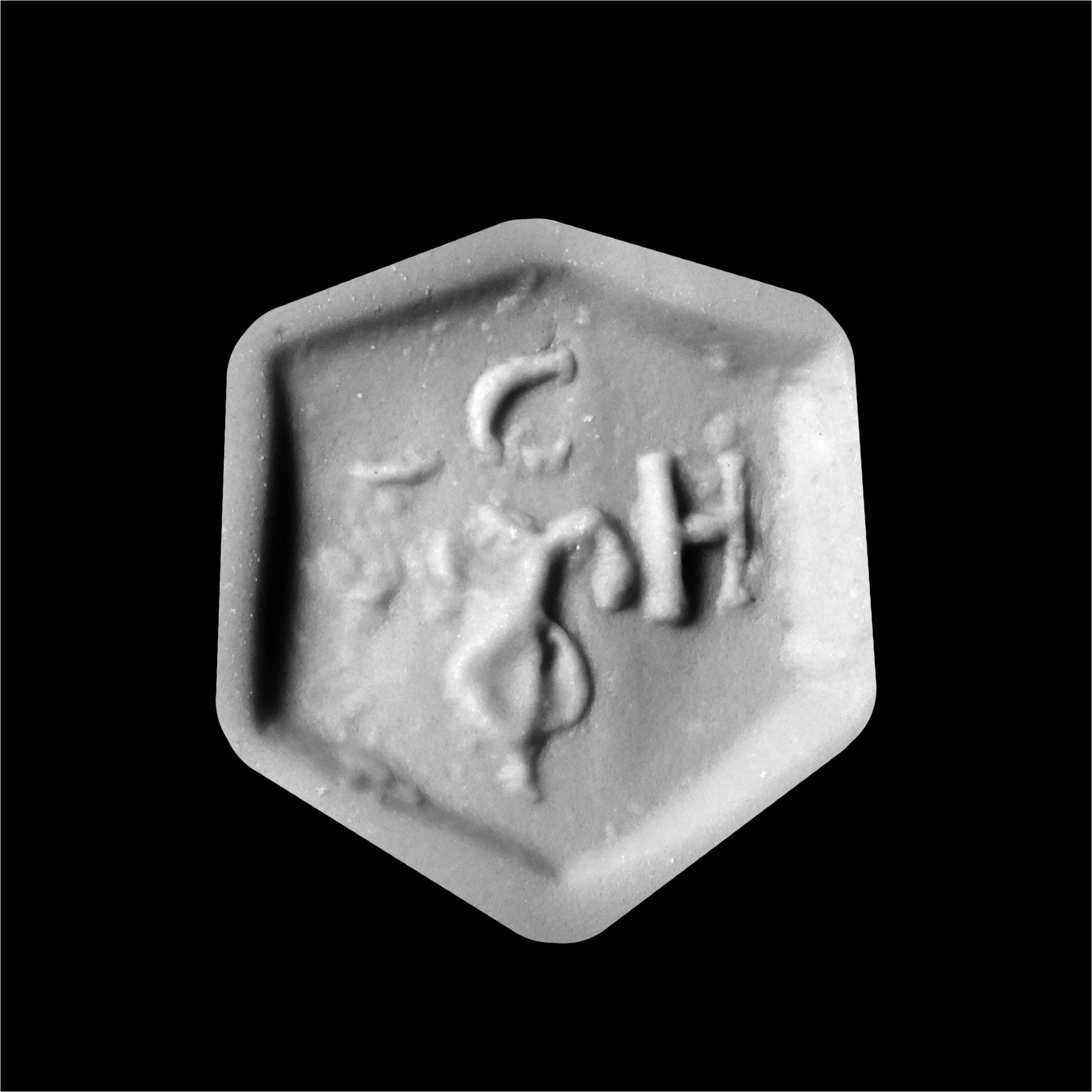 Byzantine Bronze Stamp Seal with Monogram