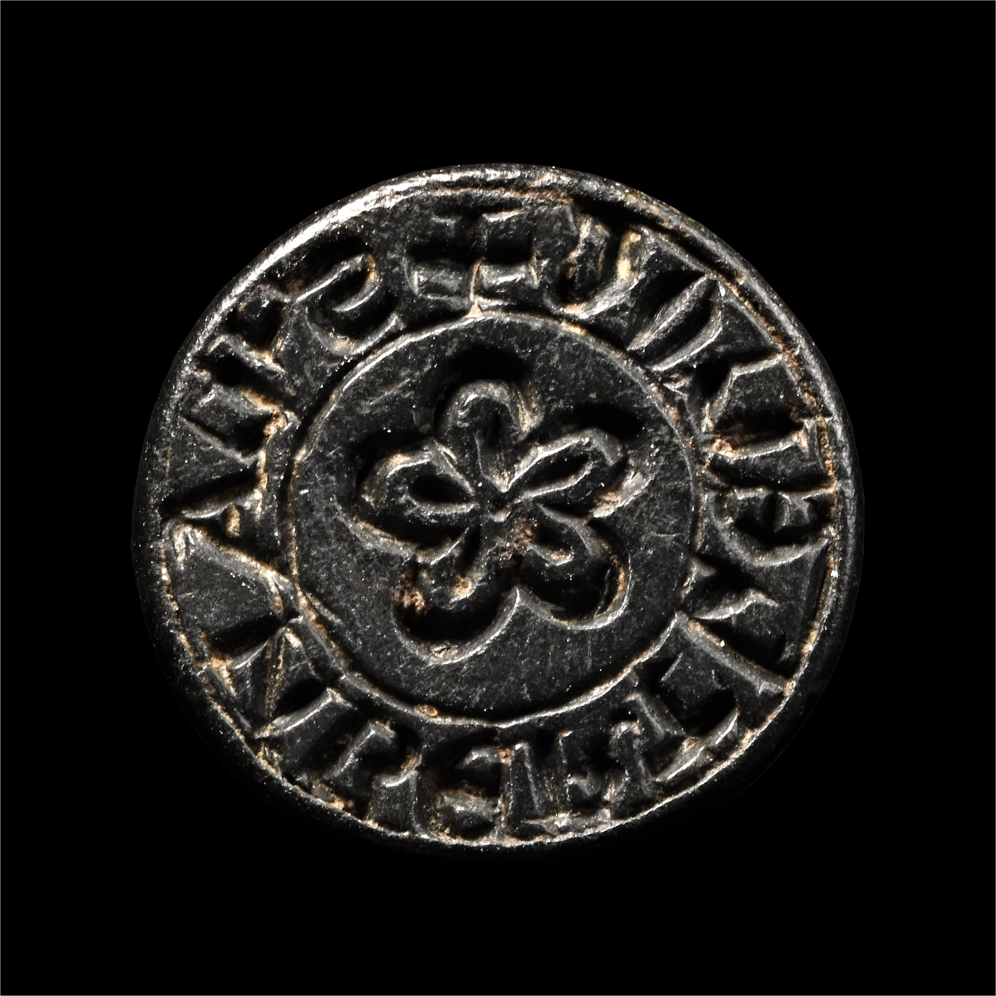 Medieval Bronze Seal Matrix for Lambert