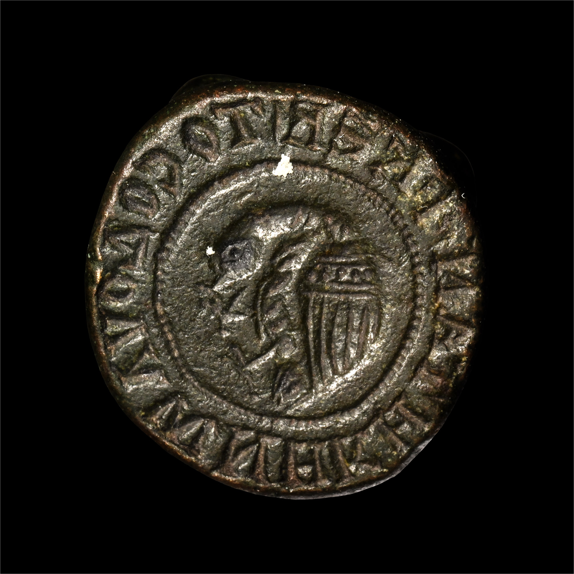 Byzantine Bronze Four-Faced Seal Matrix with Bust