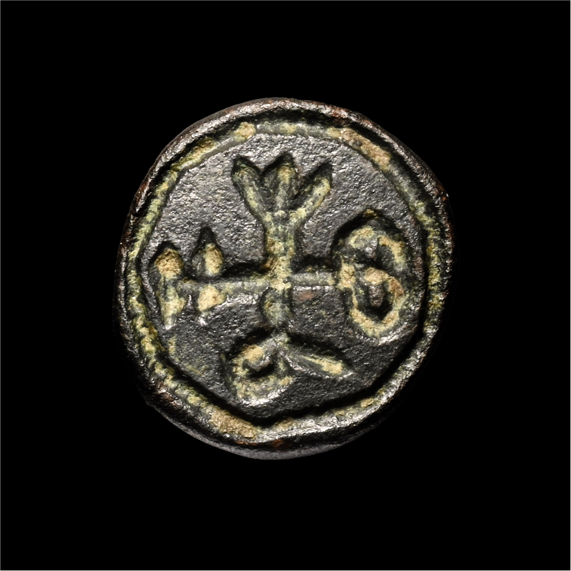 Byzantine Bronze Seal Matrix with Monogram