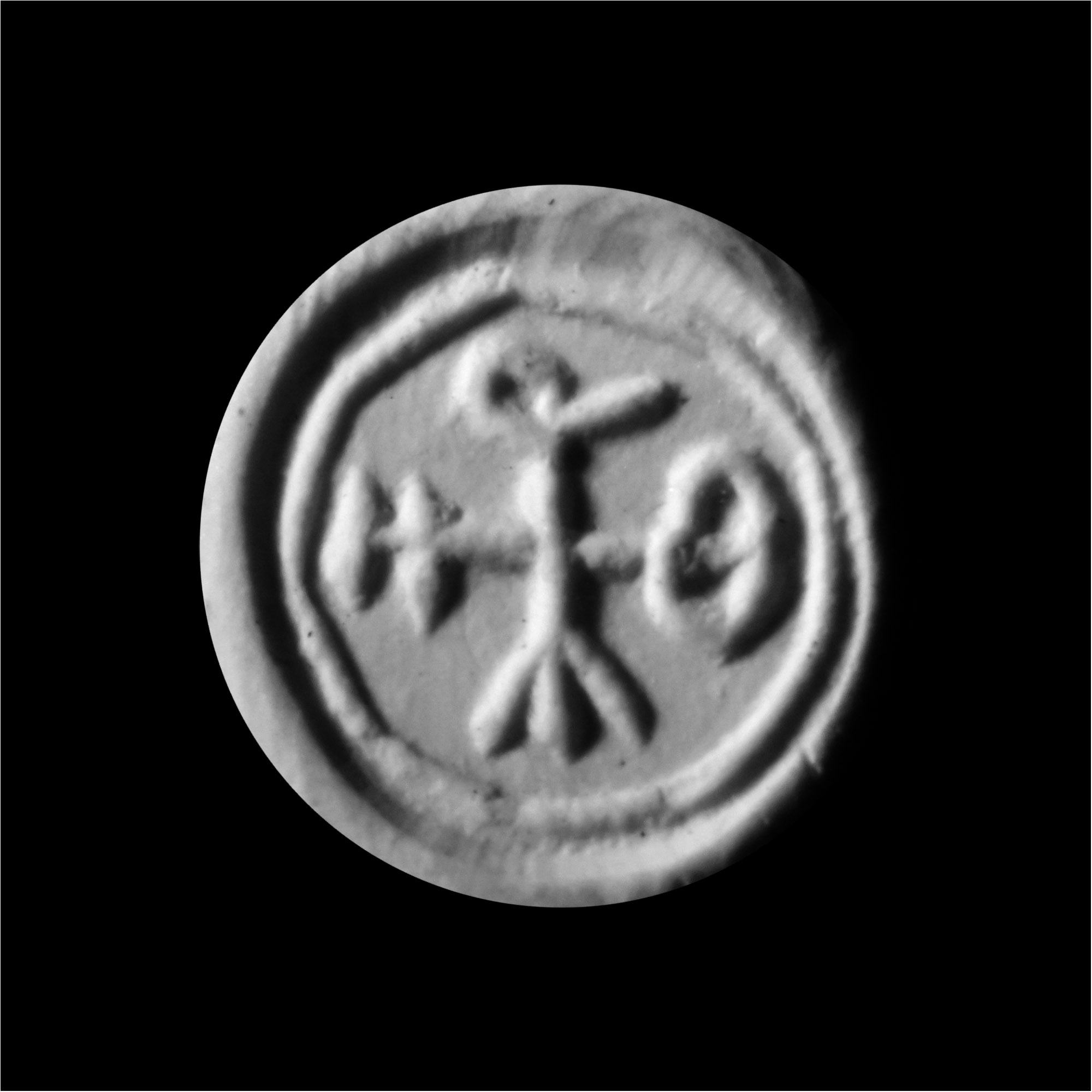 Byzantine Bronze Seal Matrix with Monogram