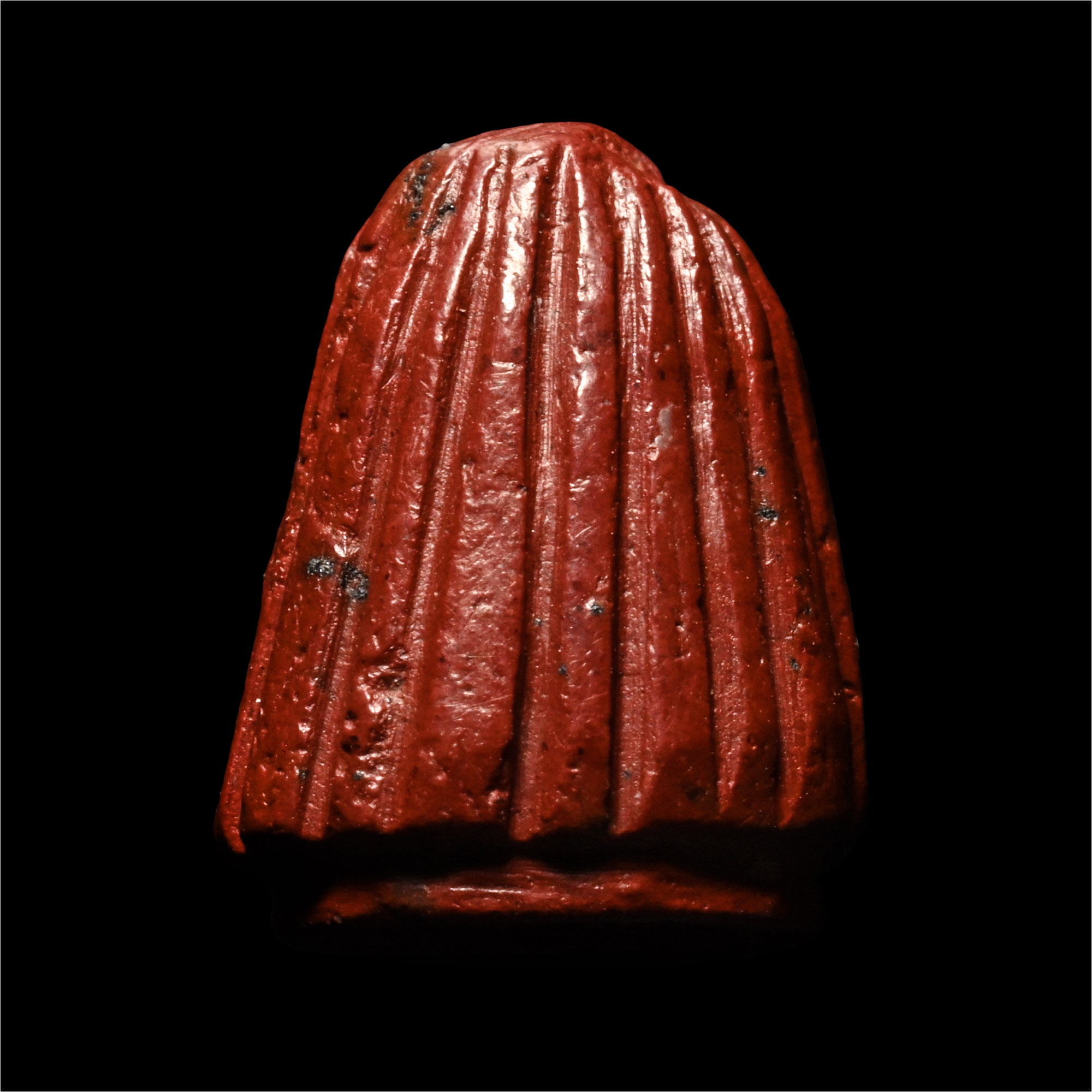 Byzantine Red Stone Stamp Seal with Bust of Mary