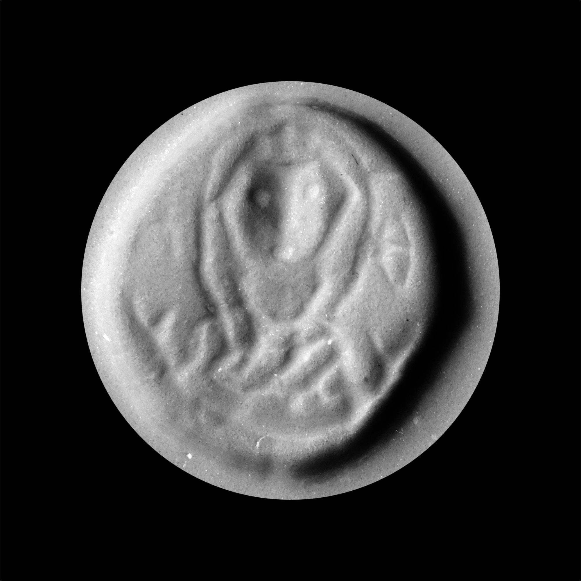 Byzantine Red Stone Stamp Seal with Bust of Mary
