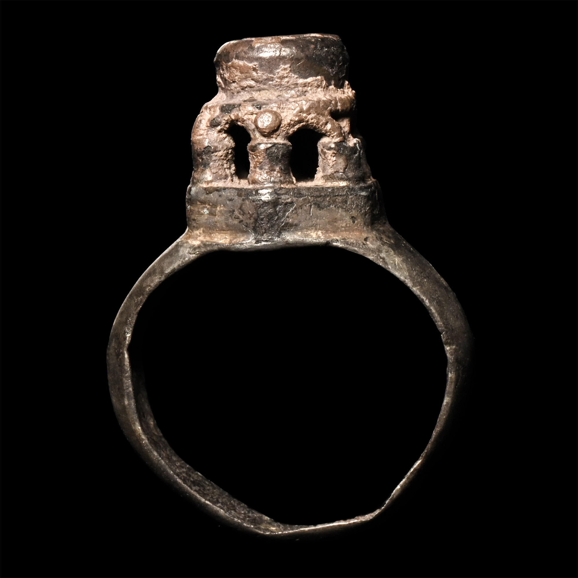 Byzantine Silver Temple Ring