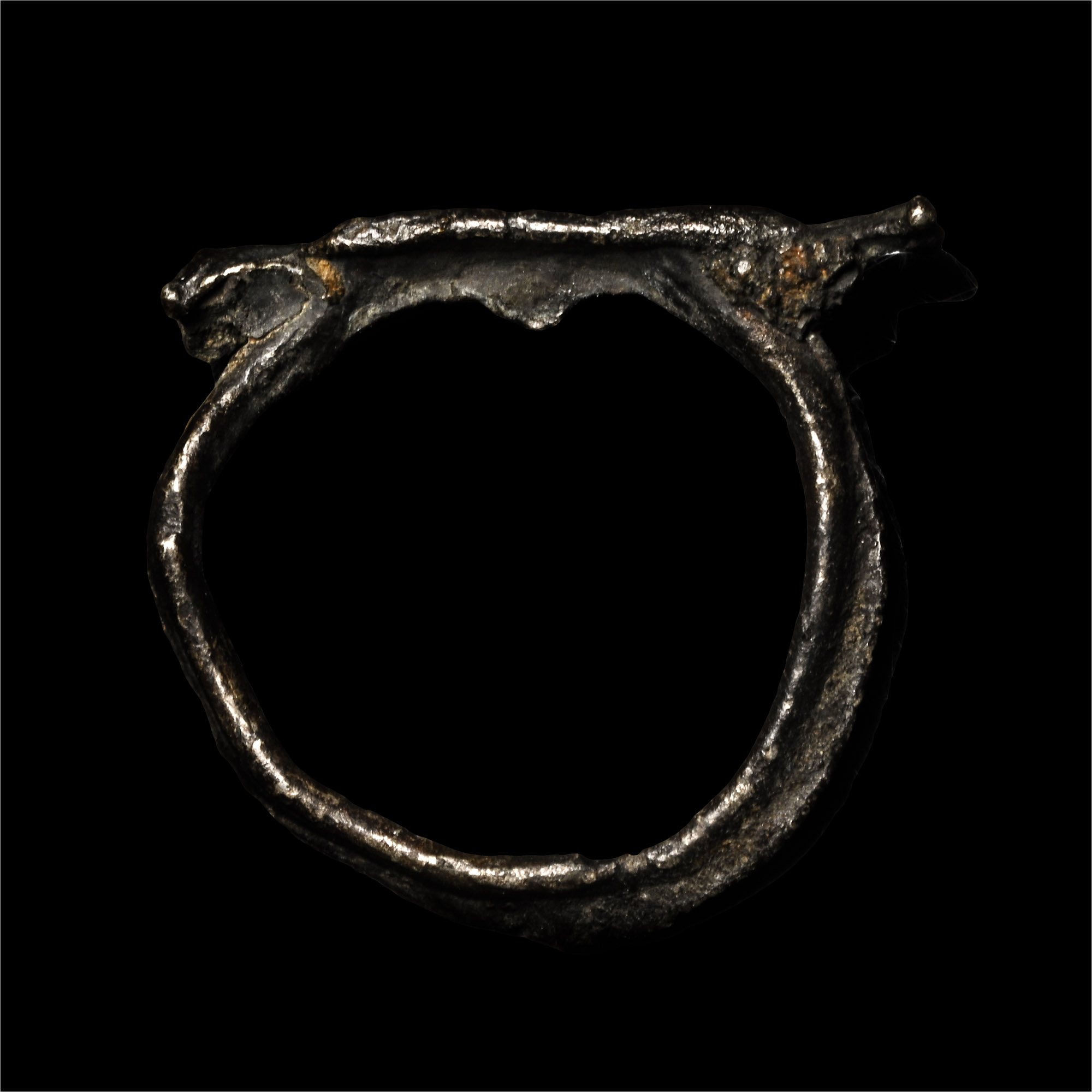Late Roman Bronze Ring with Diploma-Shaped Bezel