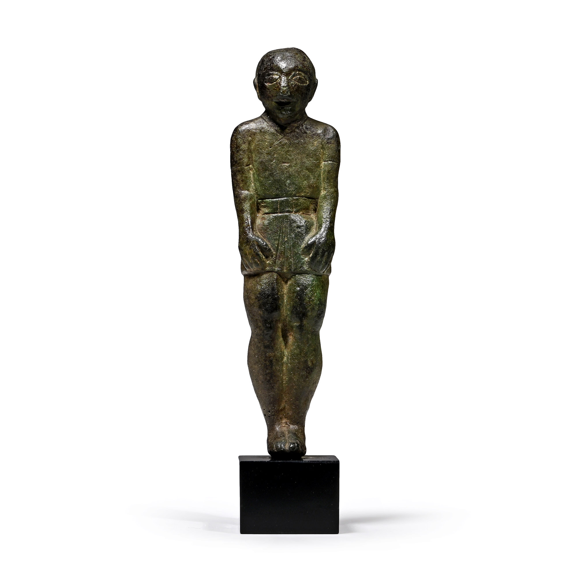 Iberian Bronze Figurine of a Man in Egyptianizing Dress
