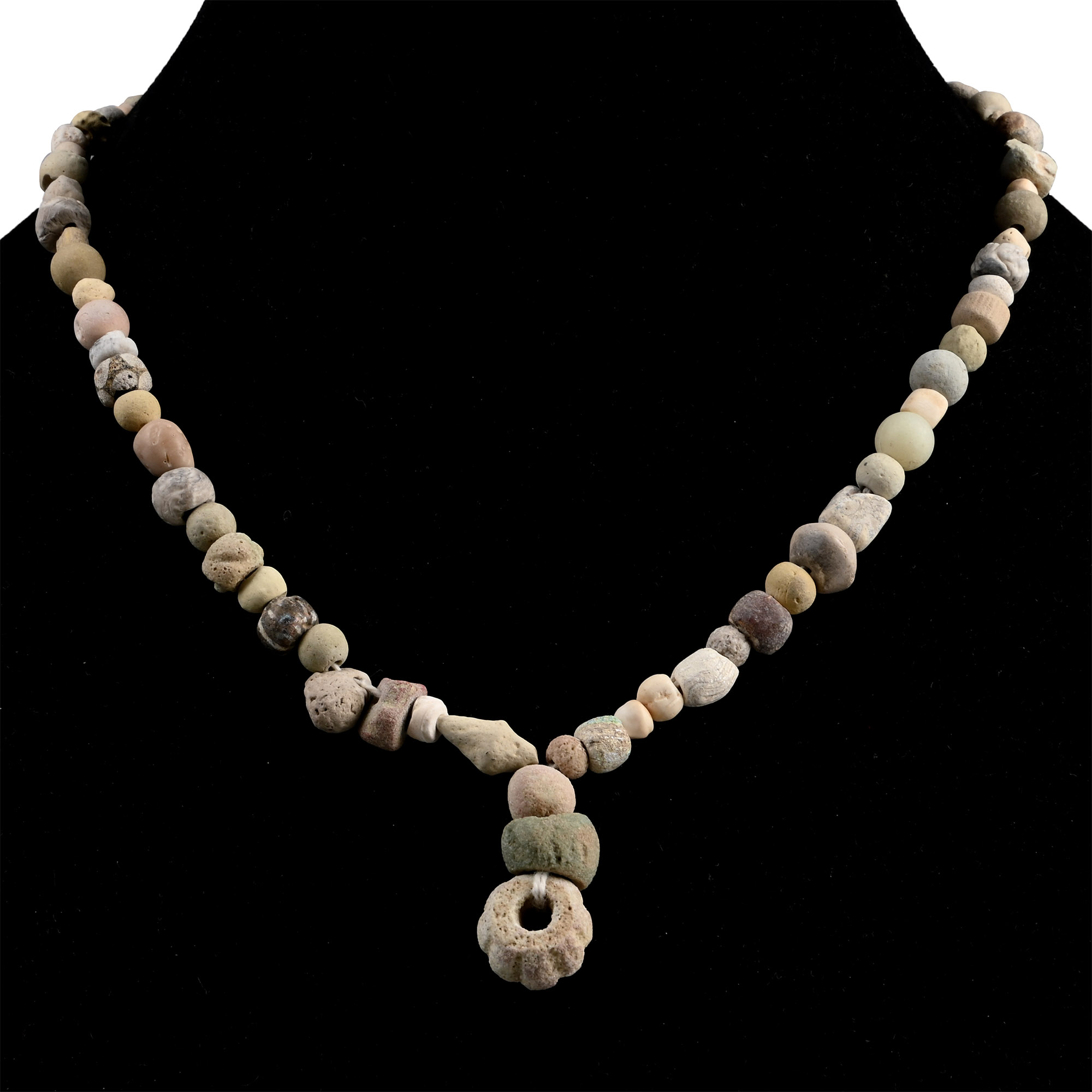 Roman and Other Mixed Faience Bead Necklace String