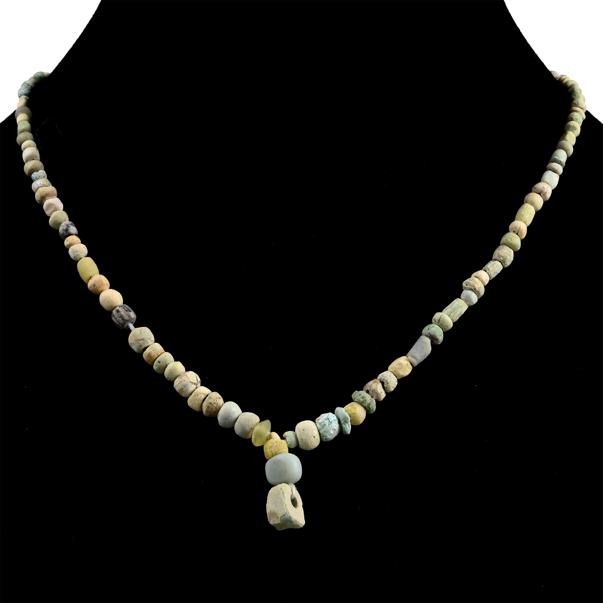 Roman and Other Mixed Faience Bead Necklace String